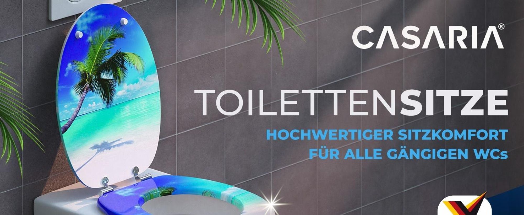CASARIA WC Sitz mit doppelter Absenkautomatik Strand