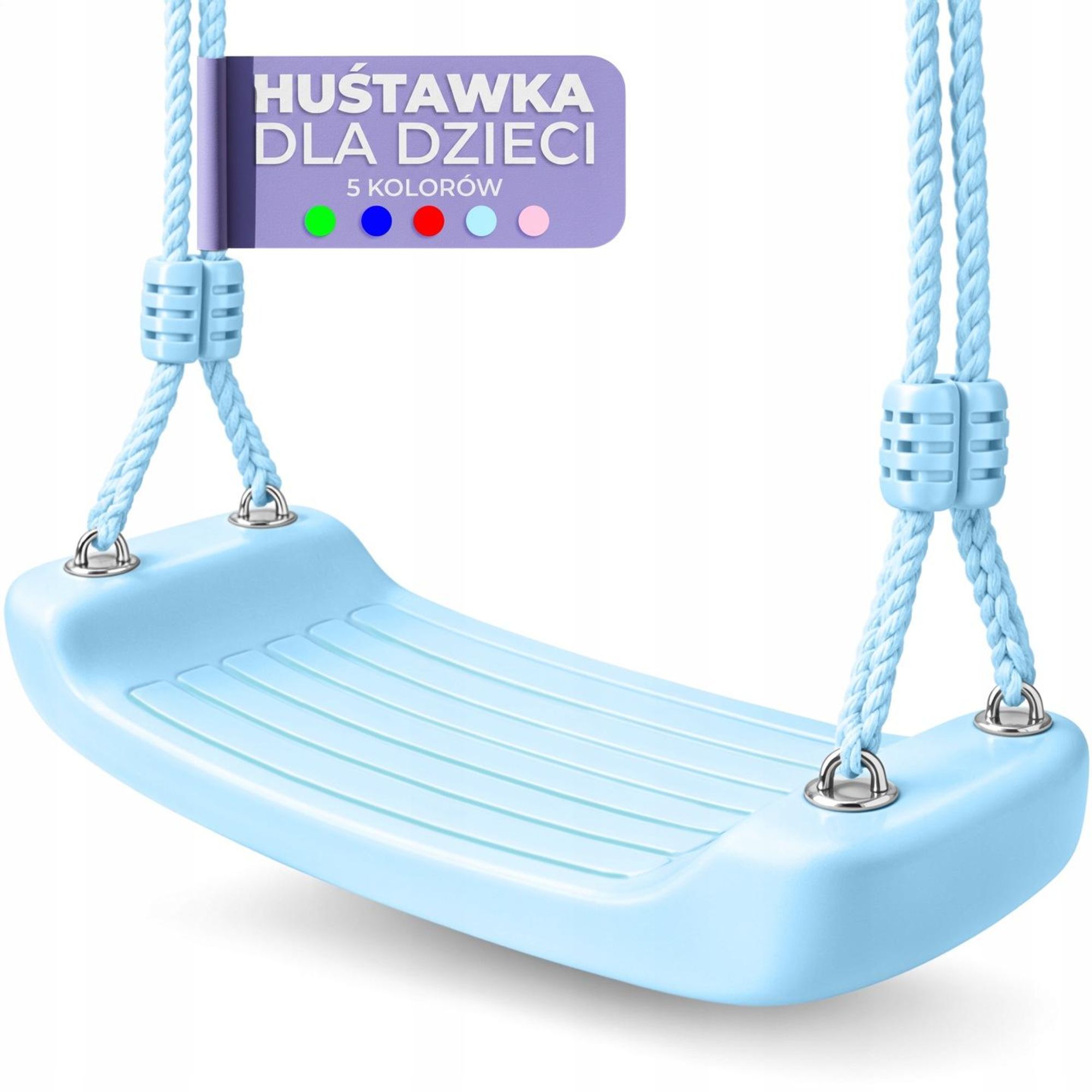 HUŚTAWKA DLA DZIECI Ogrodowa Ławeczka ŁAWKA REGULOWANA Deska Mocne Siedzisko 100KG - czerwona