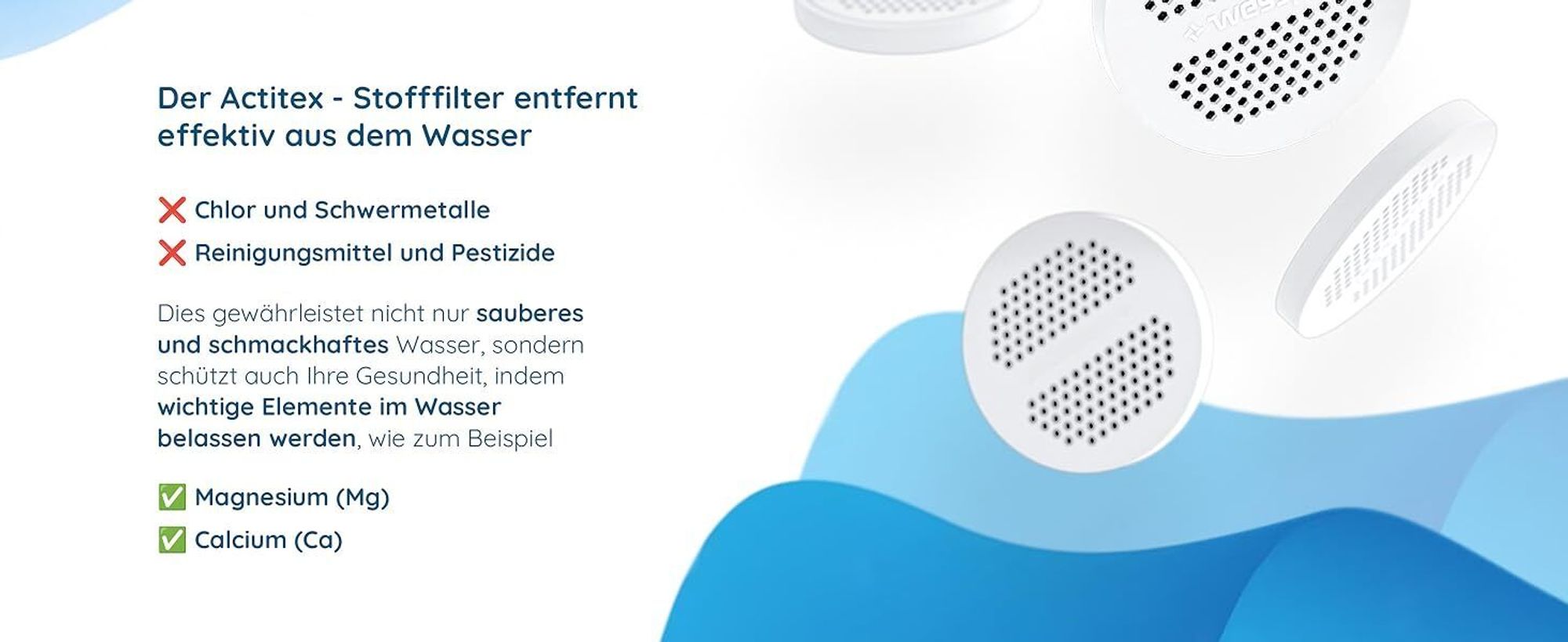 Wessper Wasserfilter MicroDisc 3er Pack | Filter Disc Replacement für Brita MicroDisc Trinkflaschen und Karaffen |