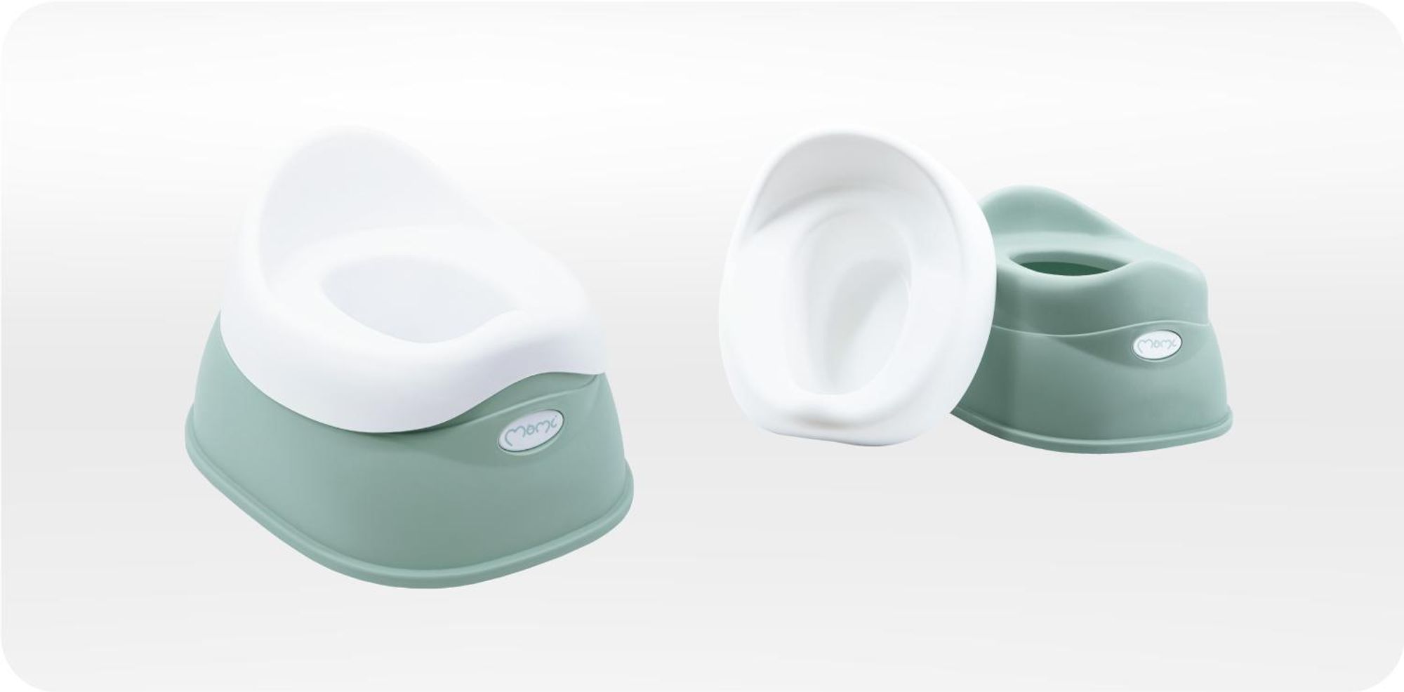 MoMi DITO Töpfchen - Ergonomischer Kindertopf ab 12 Monaten , Herausnehmbarer Einsatz, Leicht, Kompakt - Grün
