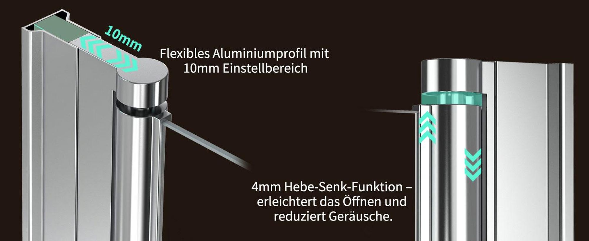 Duschabtrennung Faltbar Duschwand für Badewanne 120x140cm 3-Teilig Badewannenfaltwand Silber Badewannenaufsatz aus ESG GLAS Duschtrennwand, Streifen