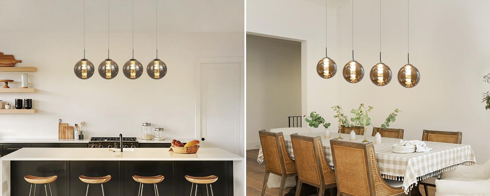 ZMH lampa wisząca stół jadalny 4 płomienna bursztynowa lampa wisząca regulowana wysokość żyrandol lampa wisząca szkło do salonu sypialnia kuchnia korytarz