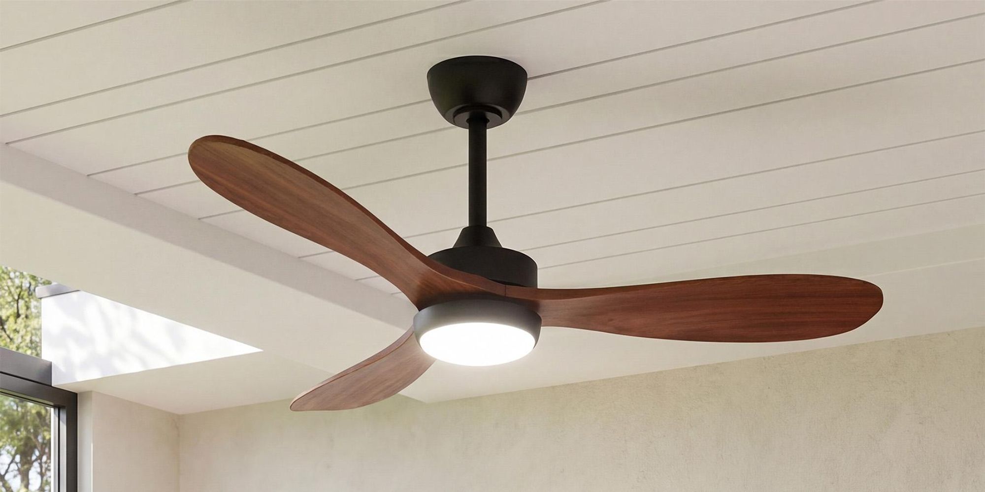 Tribesigns 106 cm Moderner Deckenventilator mit Licht, Fernbedienung, Dimmbarer LED-Beleuchtung, 3-Blatt-Smart-Reversibler Lüfter, Leisem DC-Motor