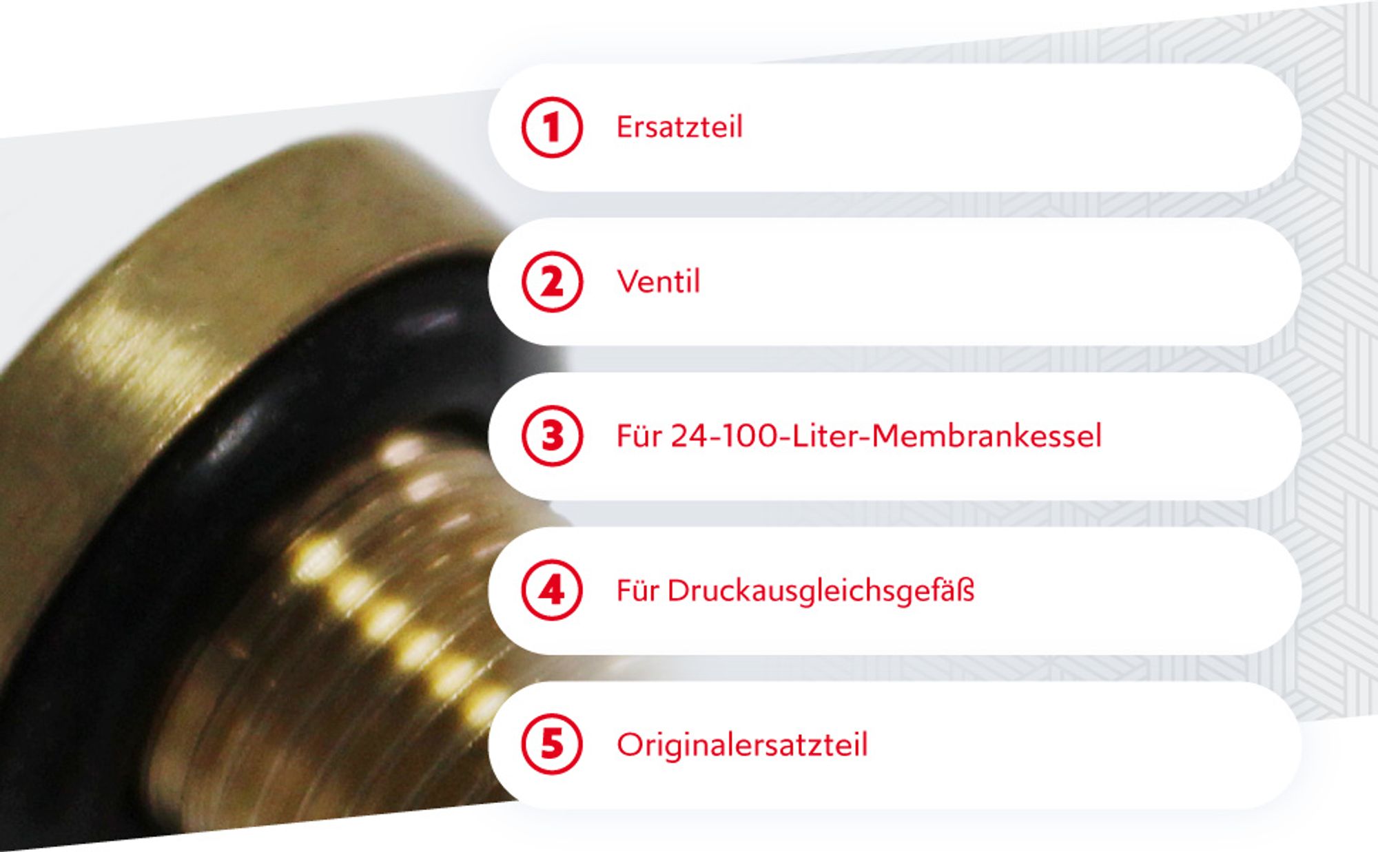 Wiltec Ersatzteil für Membrankessel 24-100 l Ventil für Druckbehälter, Druckausgleichsgefäß für Hauswasserwerk mit Druckkessel