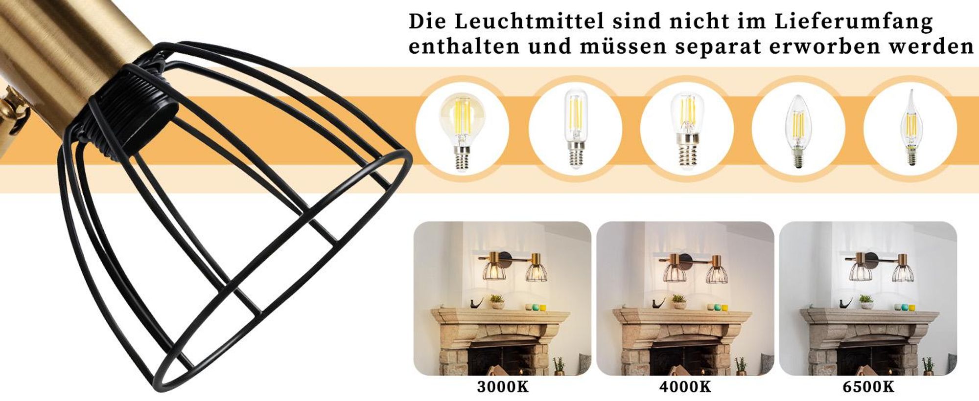 ZMH 2 Flammig Wandleuchten innen Wandlampe E14 Schwarz Wandbeleuchtung Schwenkbar 350° Flurlampe Retro Metall Wandspot für Treppen Flur Wohnzimmer