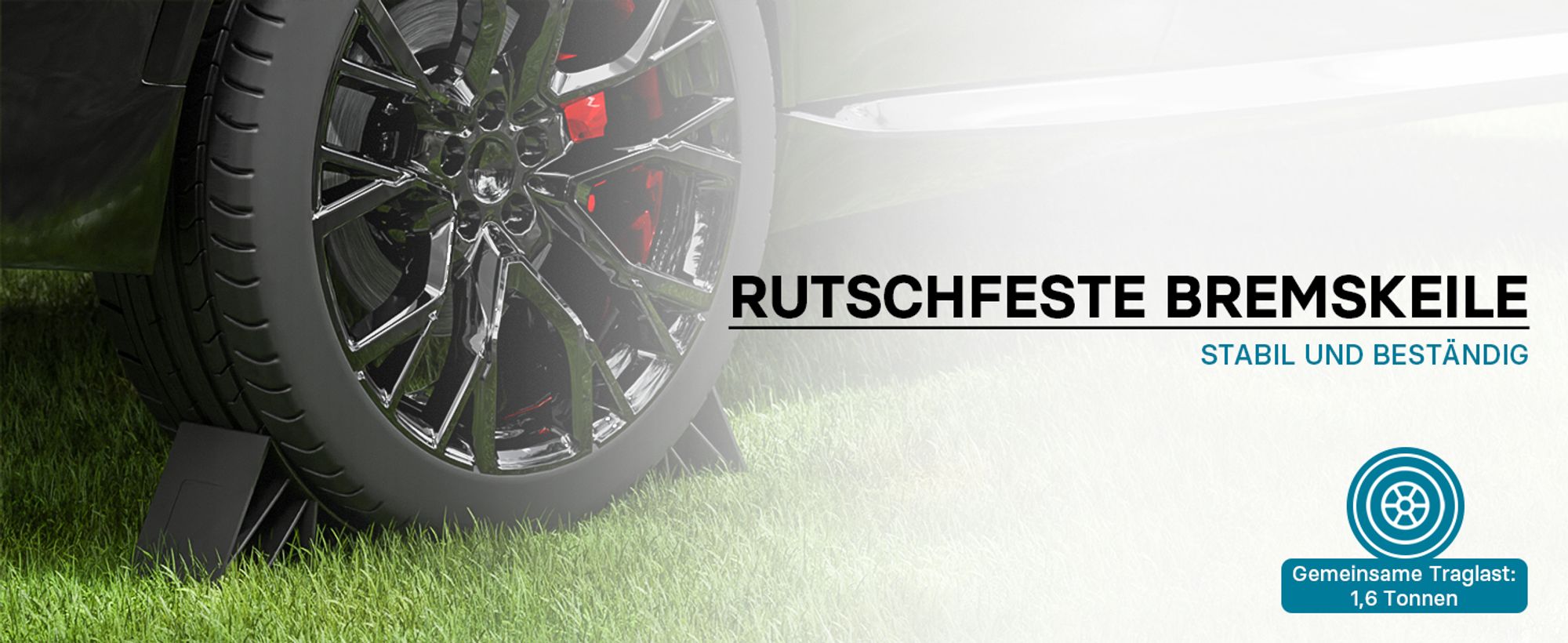Wiltec Unterlegkeile Anhänger 2 Stück bis 1,6t Unterlegkeile Wohnmobil 220x90x110mm für verschiedene Reifengrößen, mit 2 Halterungen und Schrauben