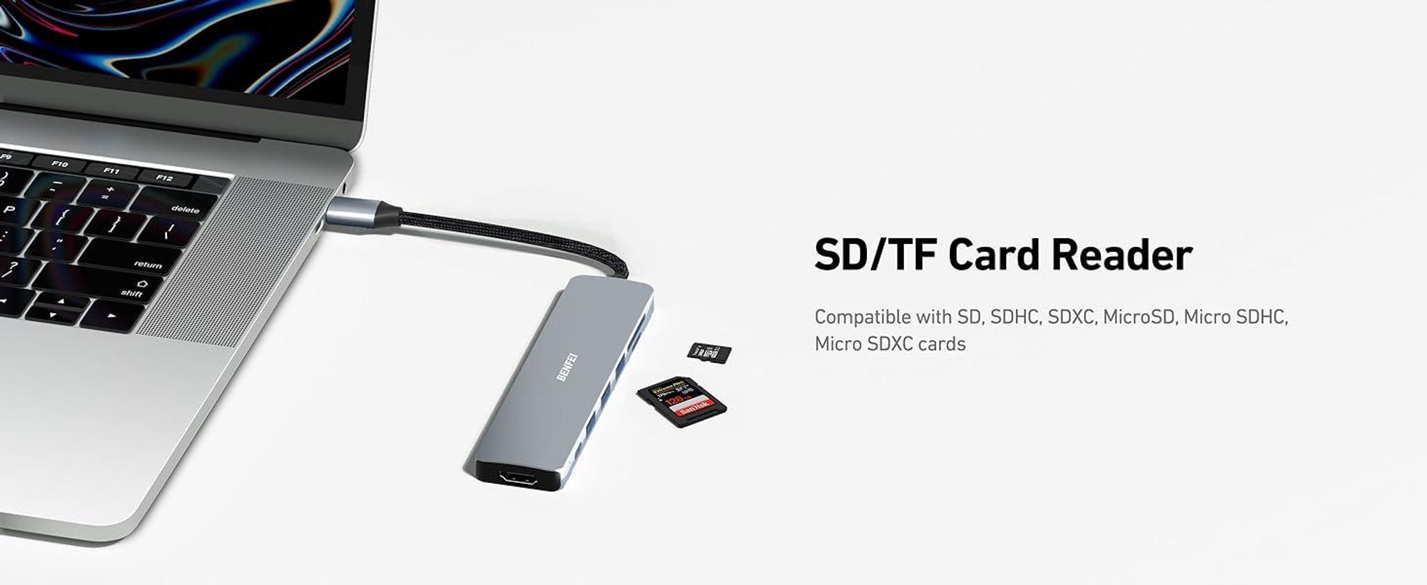BENFEI Hubs USB C Hub 7in1 mit HDMI 4K 60Hz und 100W PD