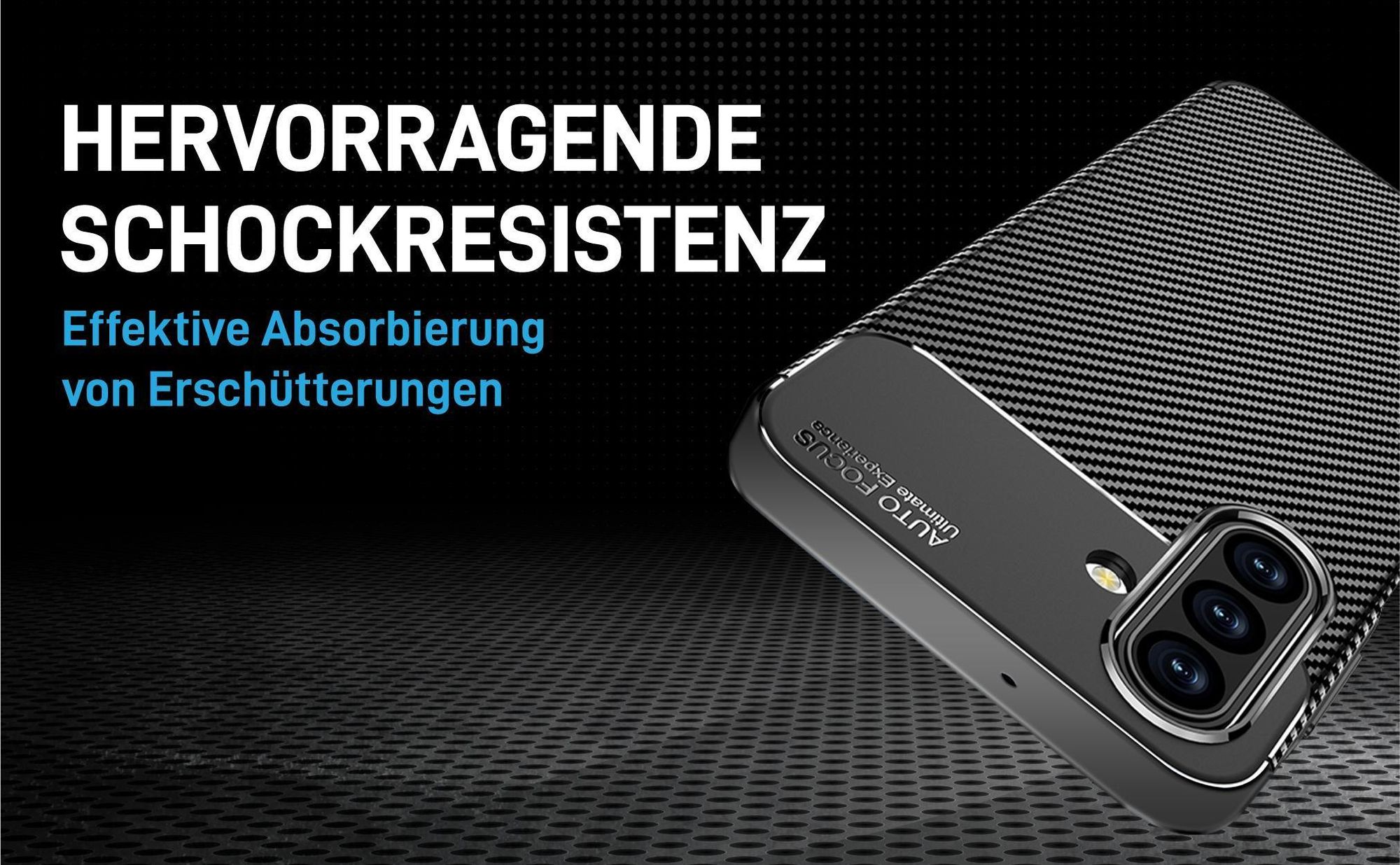 Schwarze Hülle für Samsung Galaxy A17 / A17 5G mit Aufprallschutz