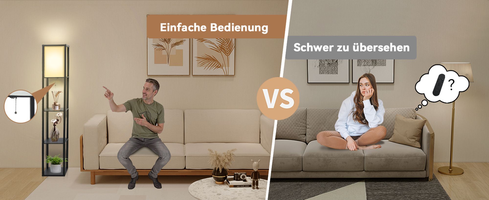 Puluomis 3 Ebene Stehlampe Stehleuchte Standleuchte standlampe Bodenlampe, E27 Innenbeleuchtung für Schlafzimmer Wohnzimmer Holz Regal Schwarz 160cm