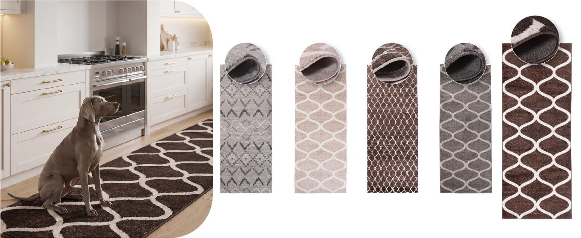 Tapiso Läufer SARI Modern Creme Wohnzimmer 120 x 300 cm
