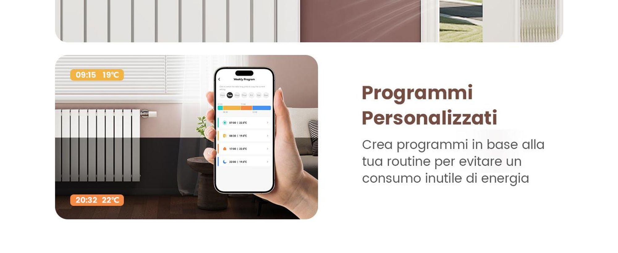 Termostato per radiatori EMKE Intelligent con Smart Gateway – Alloggiamento in ABS bianco Telecomando Rilevamento finestra aperta e sicurezza bambini