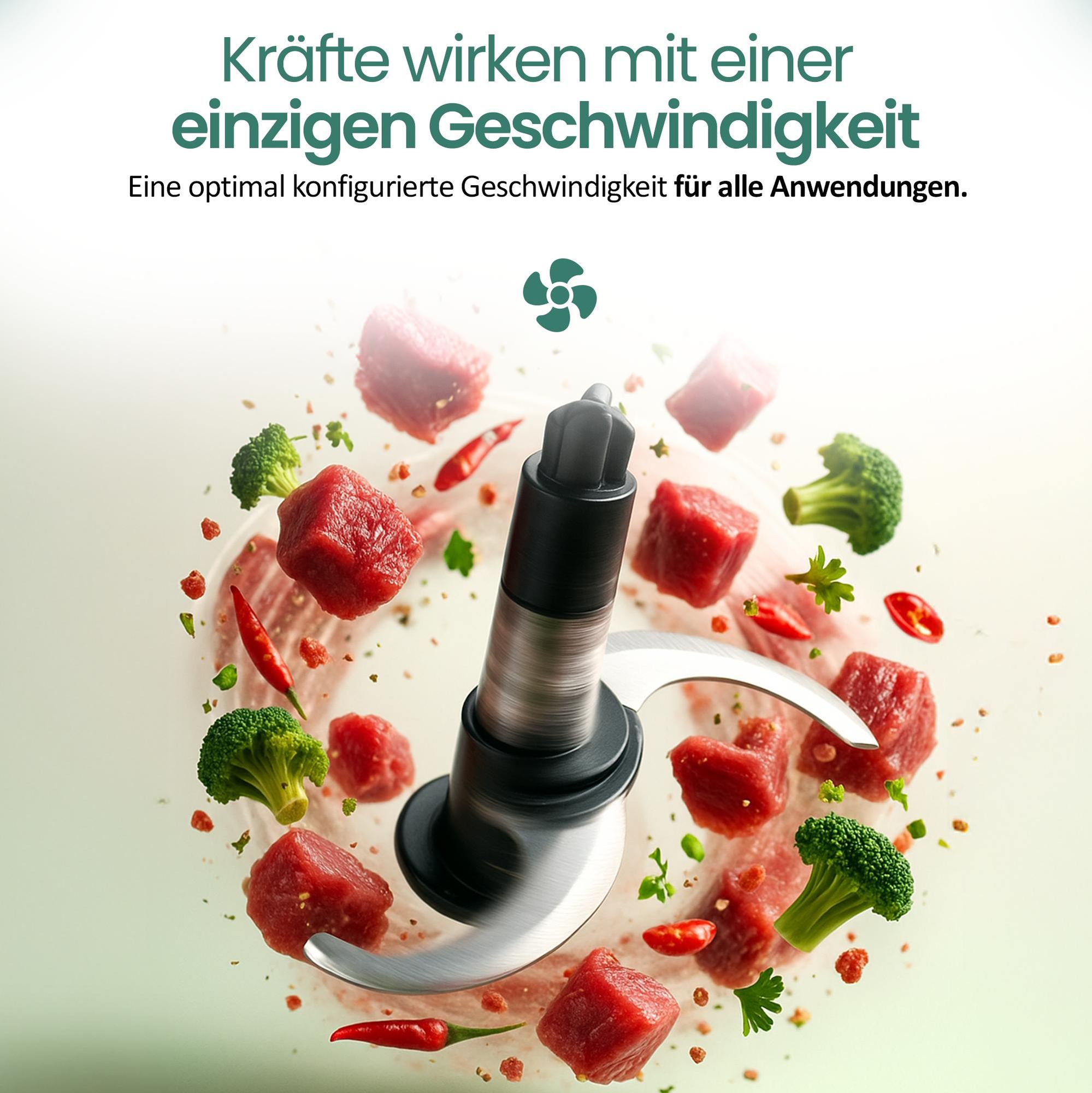 Emerio Zerkleinerer – Elektrischer Food Chopper – 500 ml – 400 W – MC-132890 Schwarz