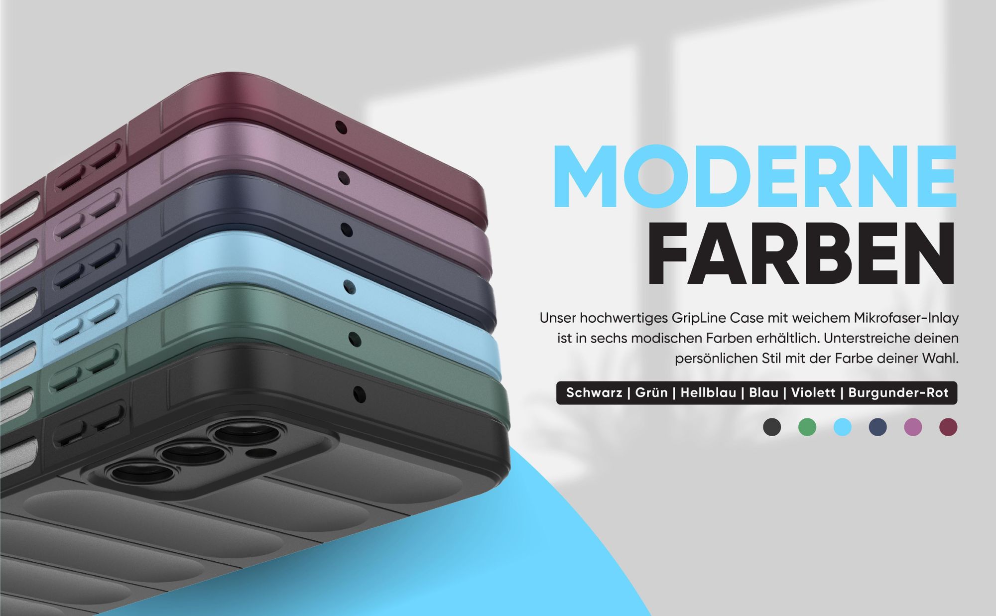 Handyhülle für das Samsung Galaxy A05s - verschiedene Farben und modernes Design