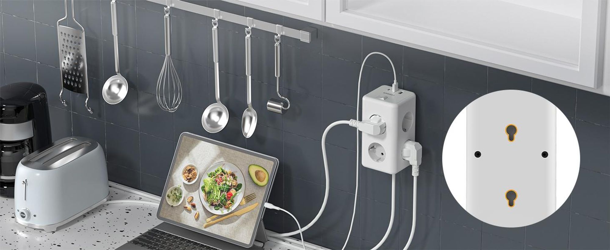 TESSAN Steckdosenleiste TS-306-C