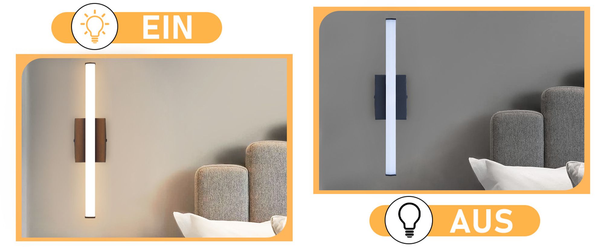 ZMH Wandleuchte Innen Wandlampe LED Modern Wand Lampe Schwarz 6W Wandbeleuchtung Flur Beleuchtung Wellen Design 3000K Warmweiß Licht Wandlicht