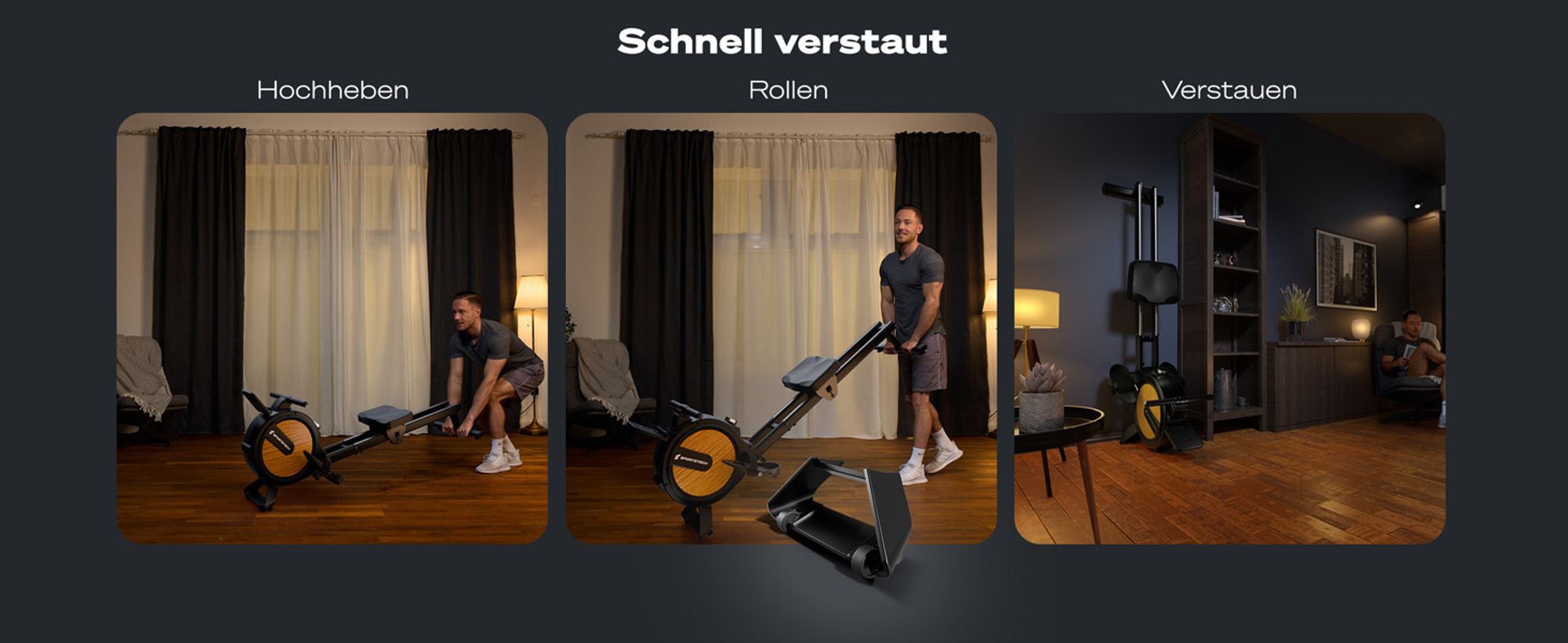 Sportstech PROwer_BL Rudergerät für Zuhause