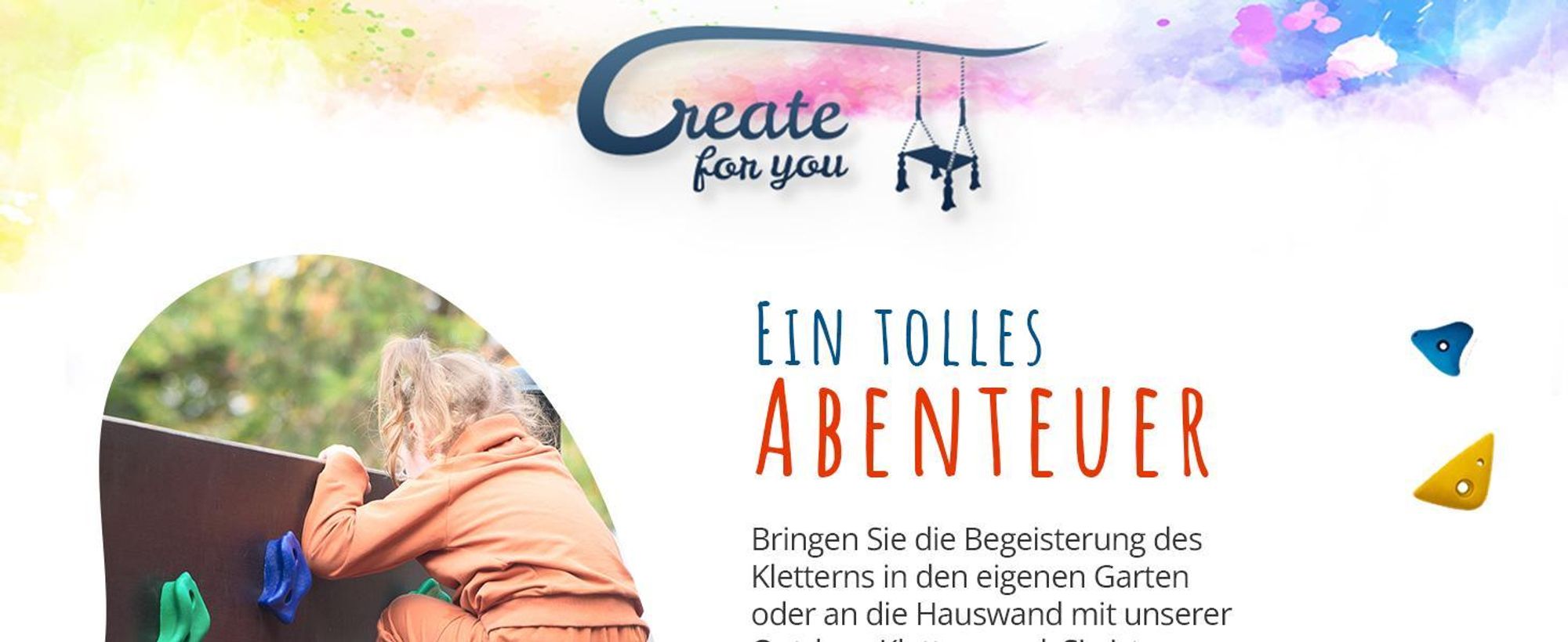 Create for You Kletterwand Kinder Outdoor + 15 Klettersteine - Schwarz Boulderwand für Garten, Spielplatz, Holzhaus - Wasserfest 180x120 cm