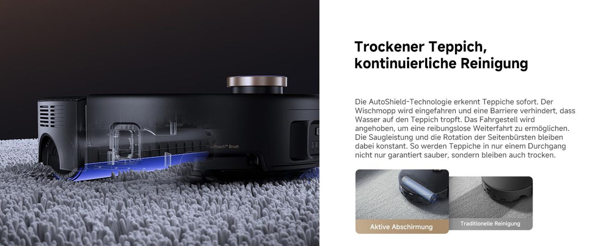 MOVA Z60 Ultra Roller Complete Saugroboter 28.000 Pa, HydroForce™ Hochdruck-Wischen, AutoShield™ Teppichschutz, StepMaster™ 2.0, FlexScope™ Navigation