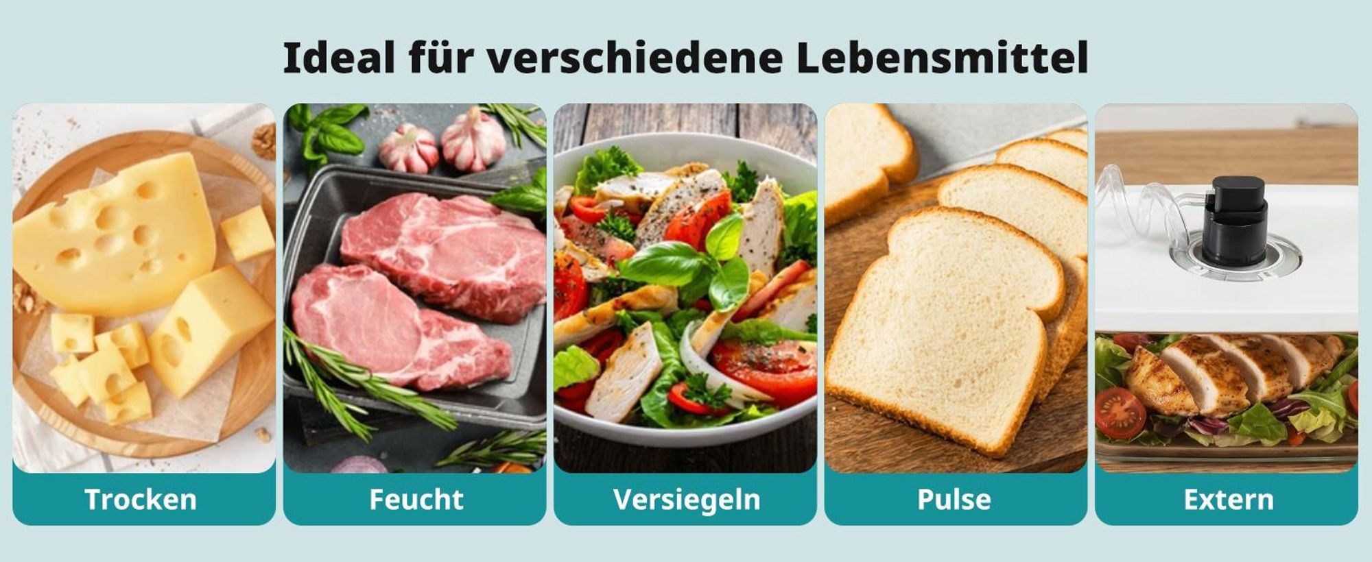 AIRMSEN Vakuumiergerät, vollautomatisches Versiegelungsgerät, 120W,30cm Versiegelungsbreite, inklusive 10Vakuumbeuteln und eingebautem Beutelschneider