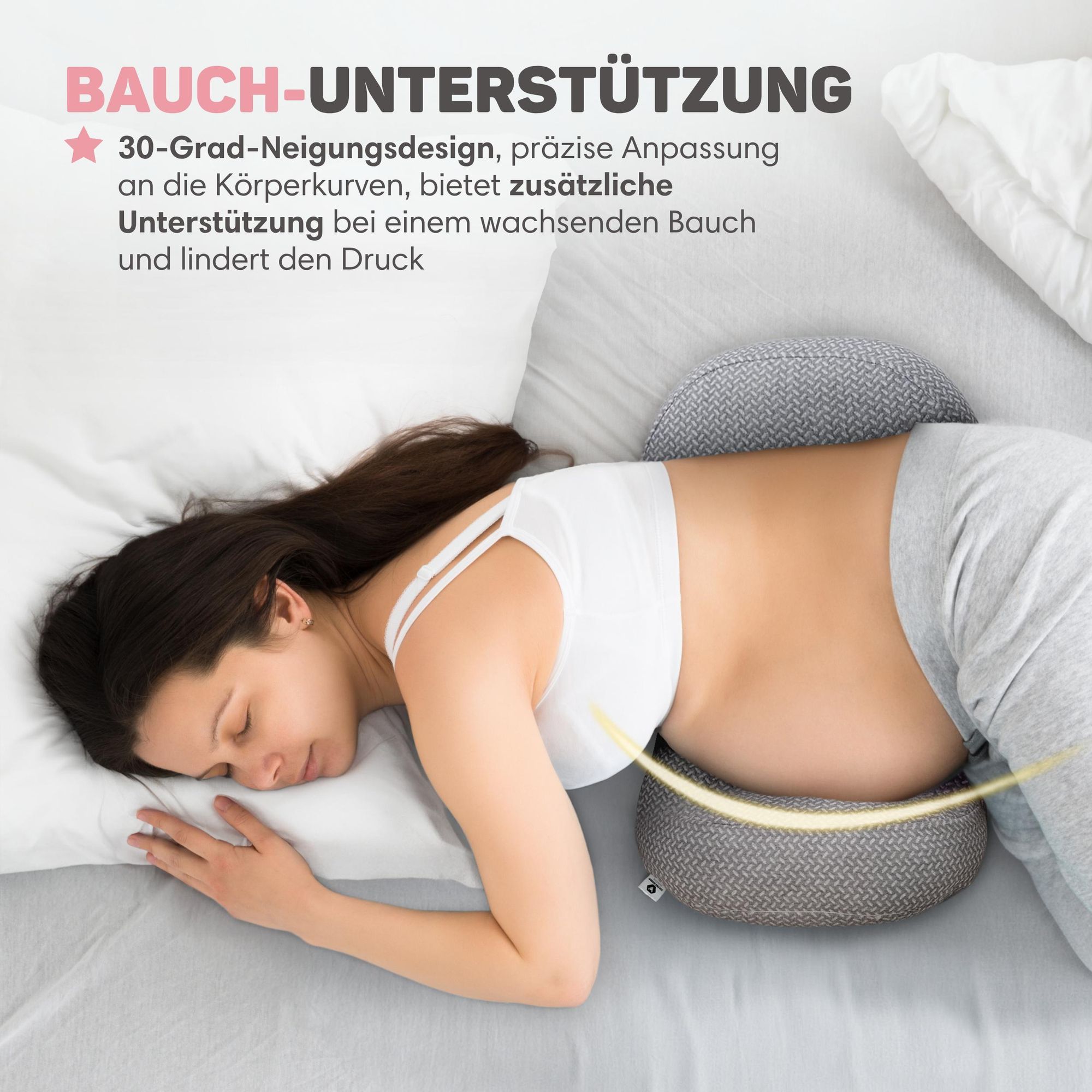 Vulpes Goods Stillkissen 3-in-1-60x72x16cm|U-förmig Schwangerschaftskissen für Babyunterstützung | Lagerungskissen Baby für Stillen| Stillkissen