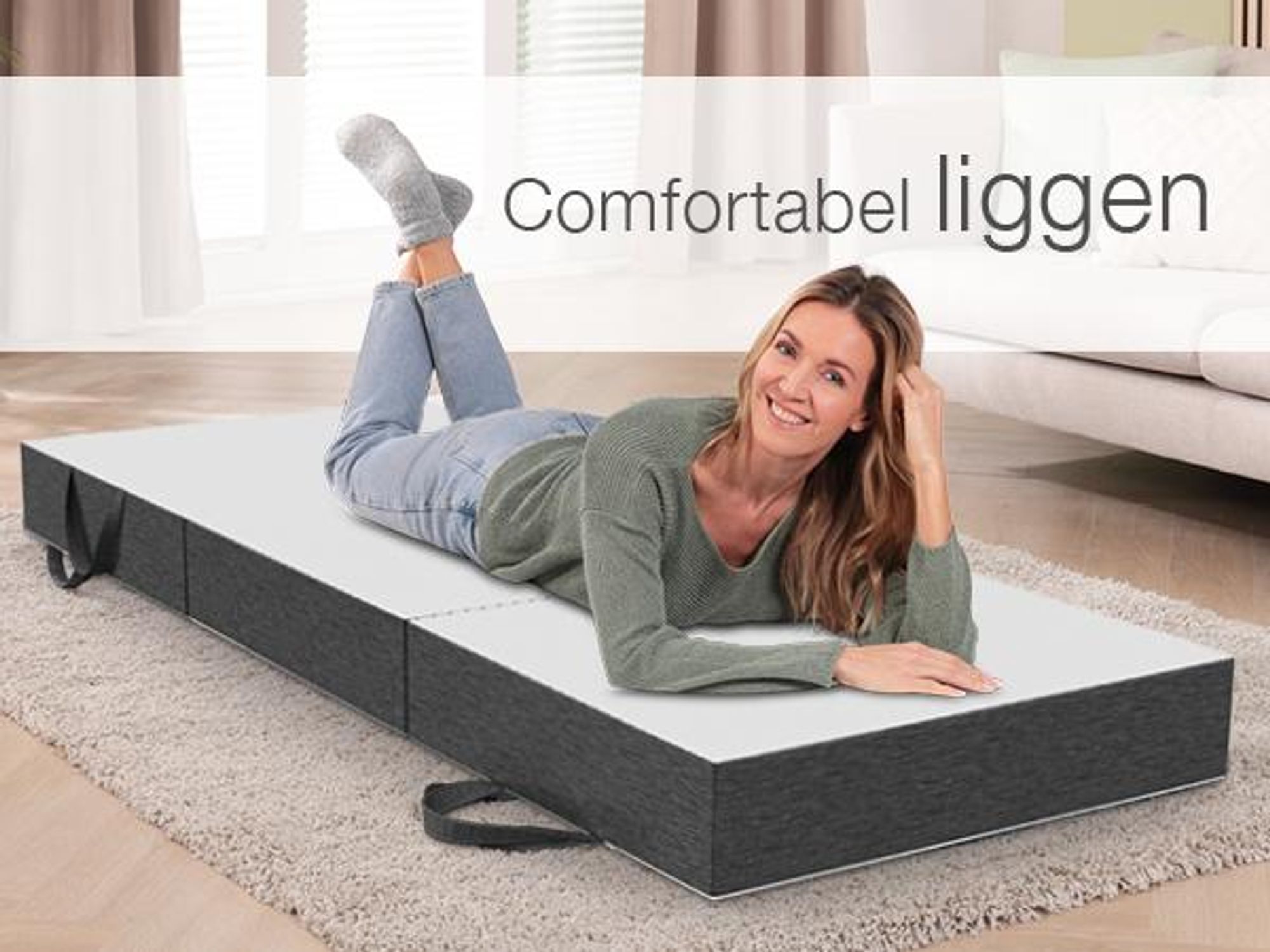 ELONEO Premium Visco Klapbed 75x200 cm, extra hoog 15 cm, inklapbaar gastenbed, opvouwbaar matras, inklapbaar matras, geschikt voor rugklachten, reismatras, inklapbaar gastenbed, wasbaar klapbed
