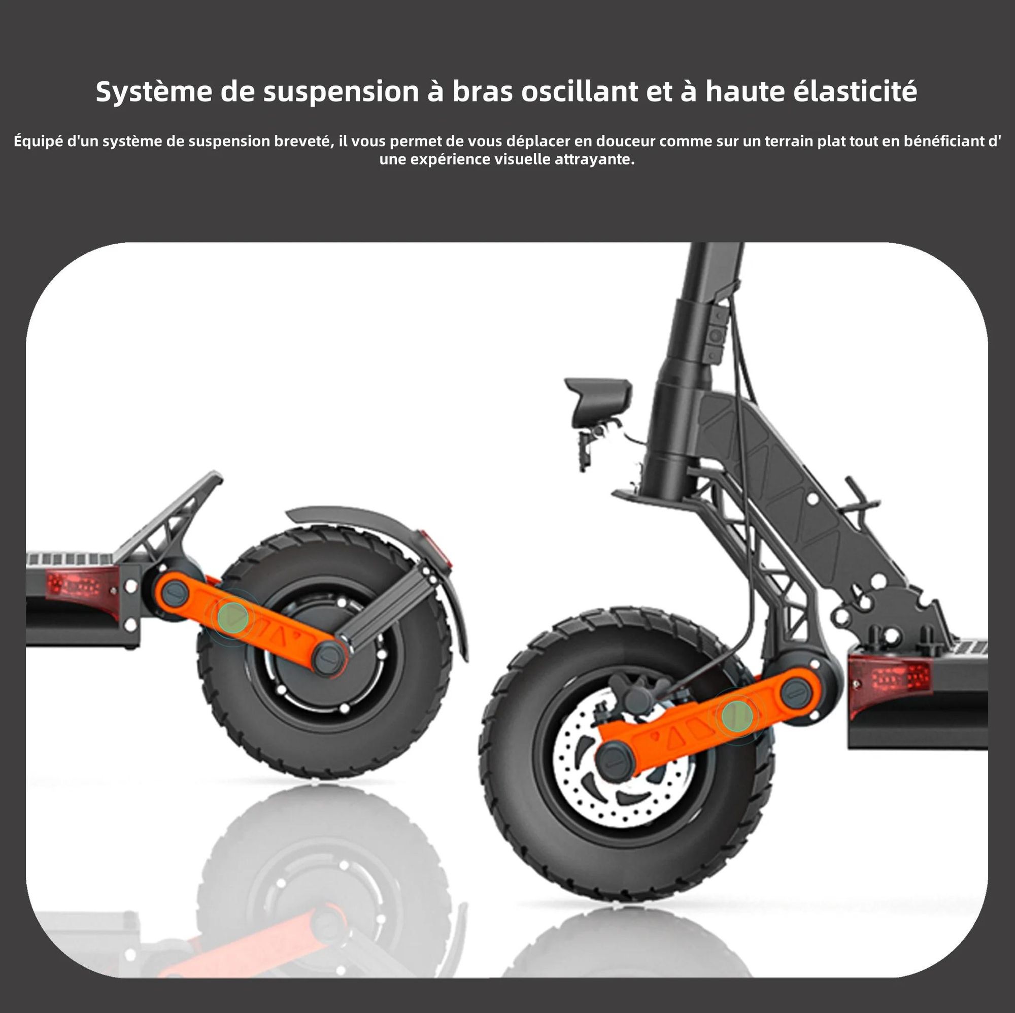 JOYOR S10-S-Z Pliable avec fonction clignotant Trottinette électrique - Moteur 1000W*2 Batterie 60V18AH Pneus de 10 Pouces - Noir