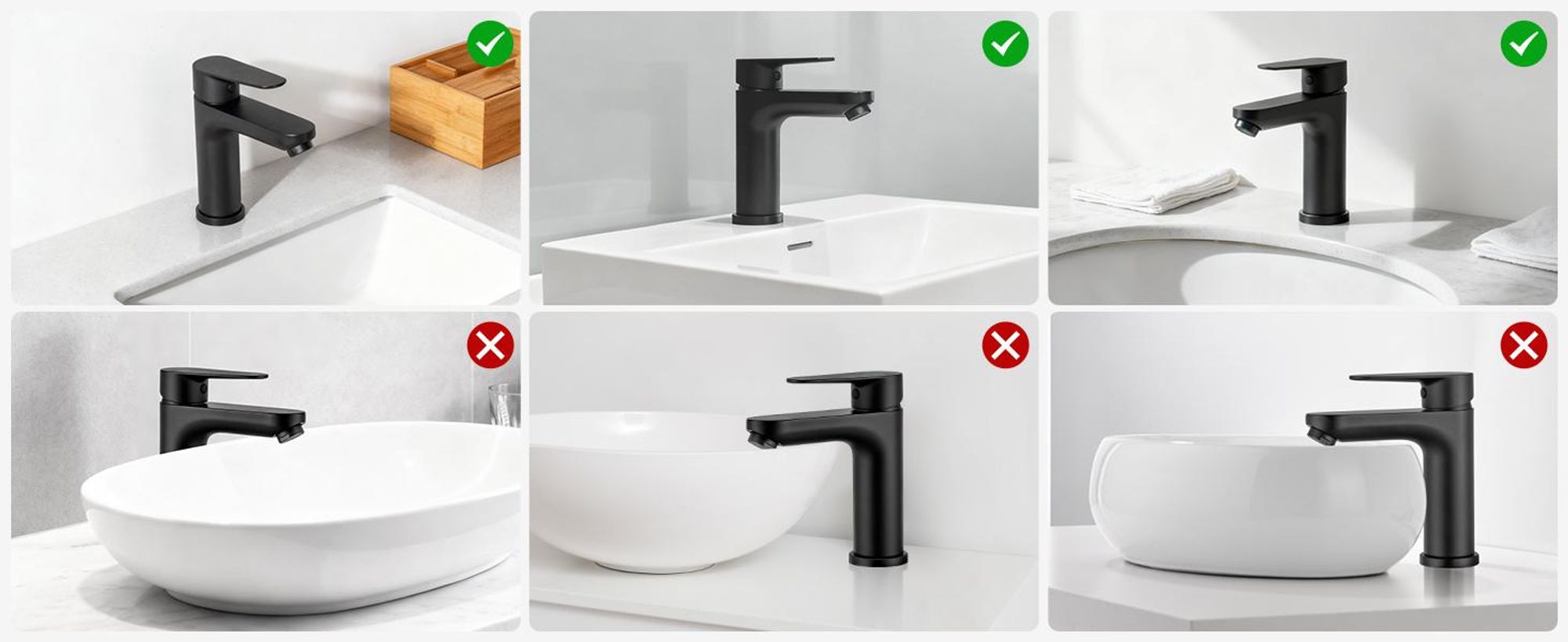 Waschtischarmatur 100% Bleifrei Schwarz, Kalt Warm, Cecipa, Badarmatur Mischbatterie, Wasserhahn Bad, Waschbeckenarmatur Schwarz, Einfache Montage