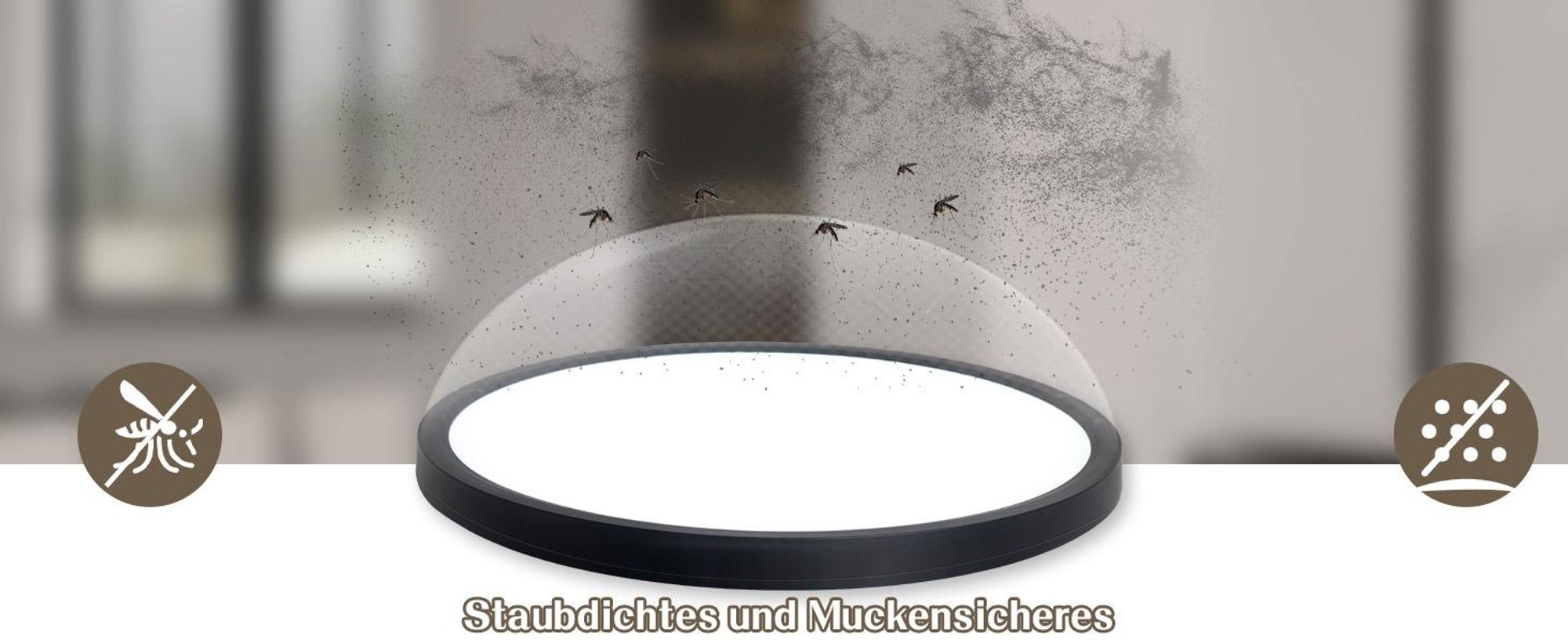 ZMH Plafondlamp LED, plat model, dimbare kleurtemperatuur (CCT), 15W, slaapkamerlamp, 18 cm, zwart. Geschikt voor badkamer, keuken, hal. Kleurtemperatuur: 3000K-6500K, ideaal voor keuken en hal
