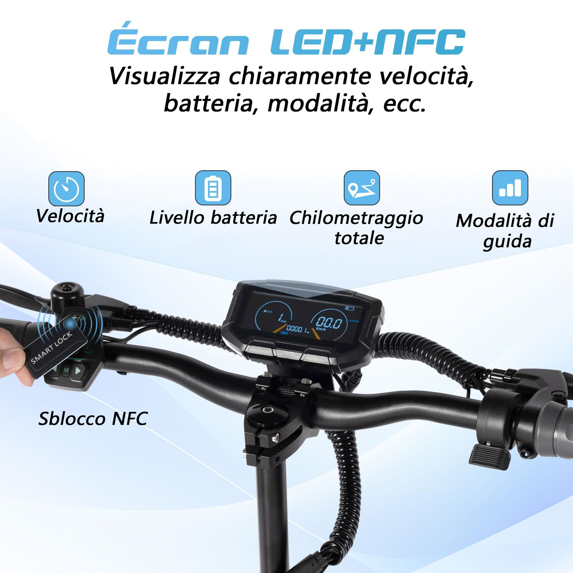 Monopattino Elettrico MAXTURN X1 Ultra - 48V20.8Ah 10'' Scooter Elettrico Telaio Alluminio - Nero