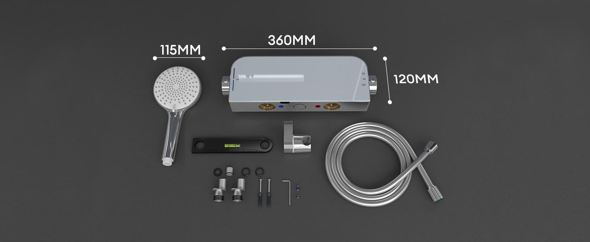 Mai & Mai Thermostat Badewannenarmatur mit Handbrause Wannenarmatur Wannenthermostat 4 Strahlarten Wandarmatur für Badewanne Matt Schwarz Duschsystem8