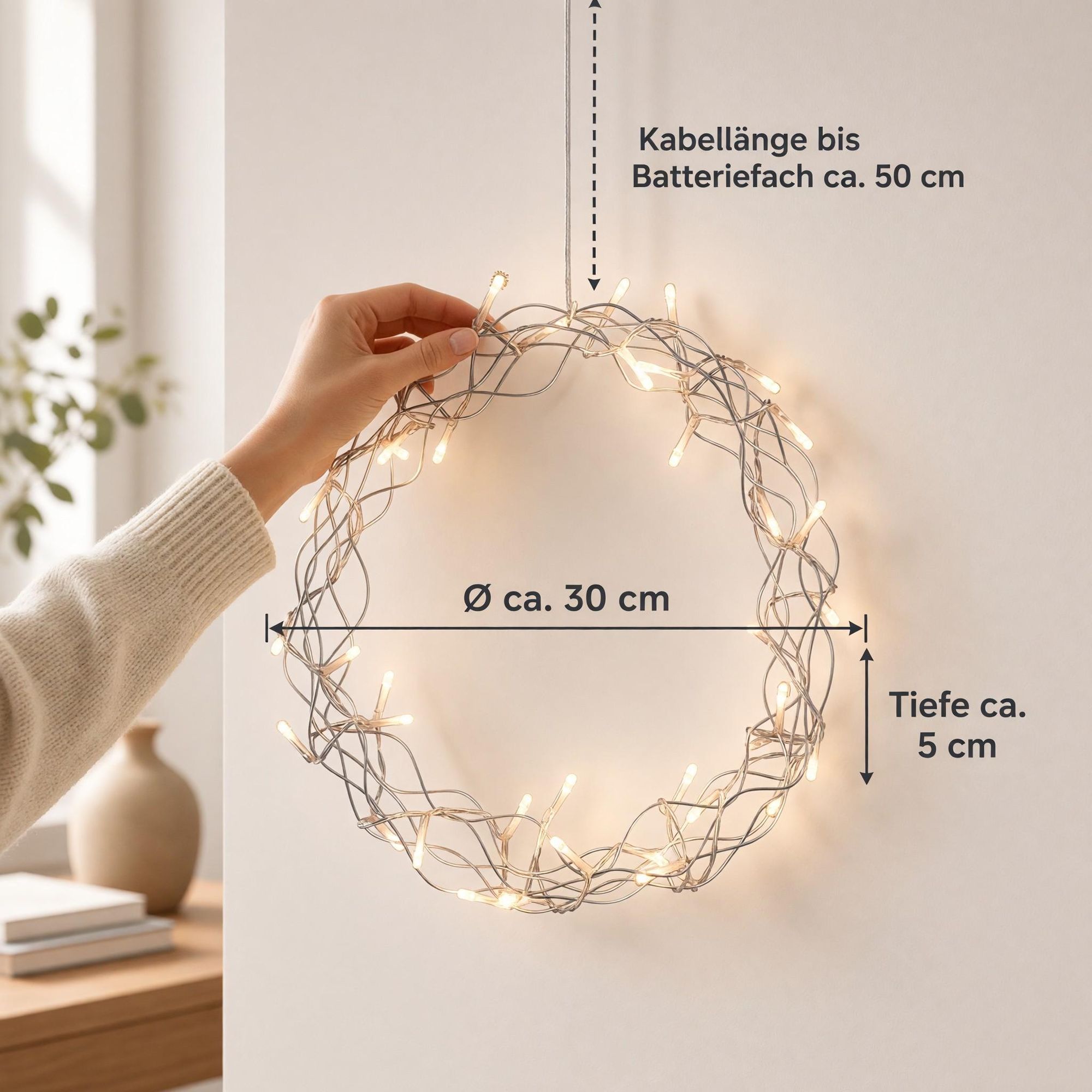LED Kranz mit maßen