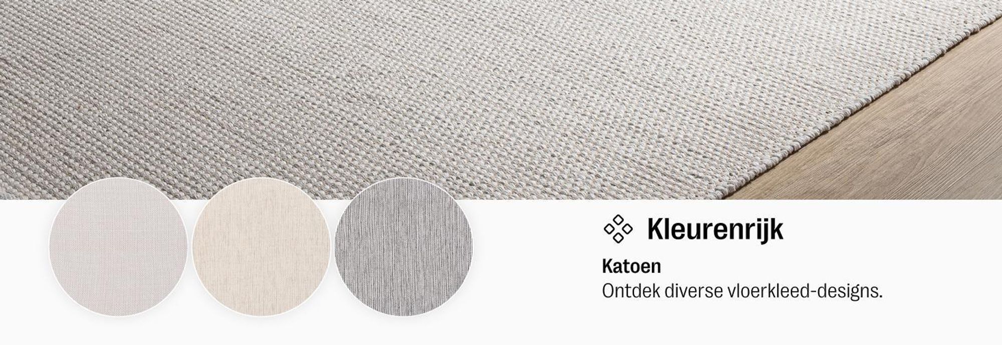 benuta tapijt woonkamer katoenen tapijt Ron Crème 120x170 cm Katoenen vloerkleed voor de woonkamer , rechthoekig