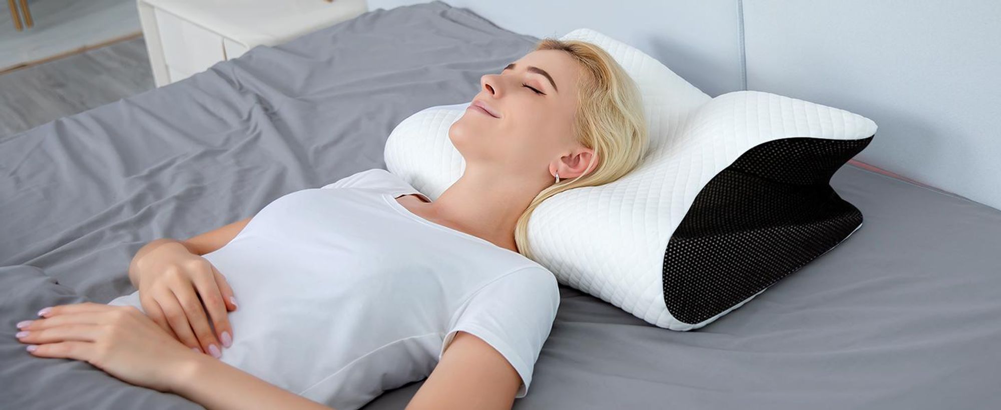 Nackenkissen, Kopfkissen, Memory Foam Kissen, Schlafkissen, Ergonomisches Orthopädisches Kissen, Seitenschläfer, Nackenschmerzen lindern