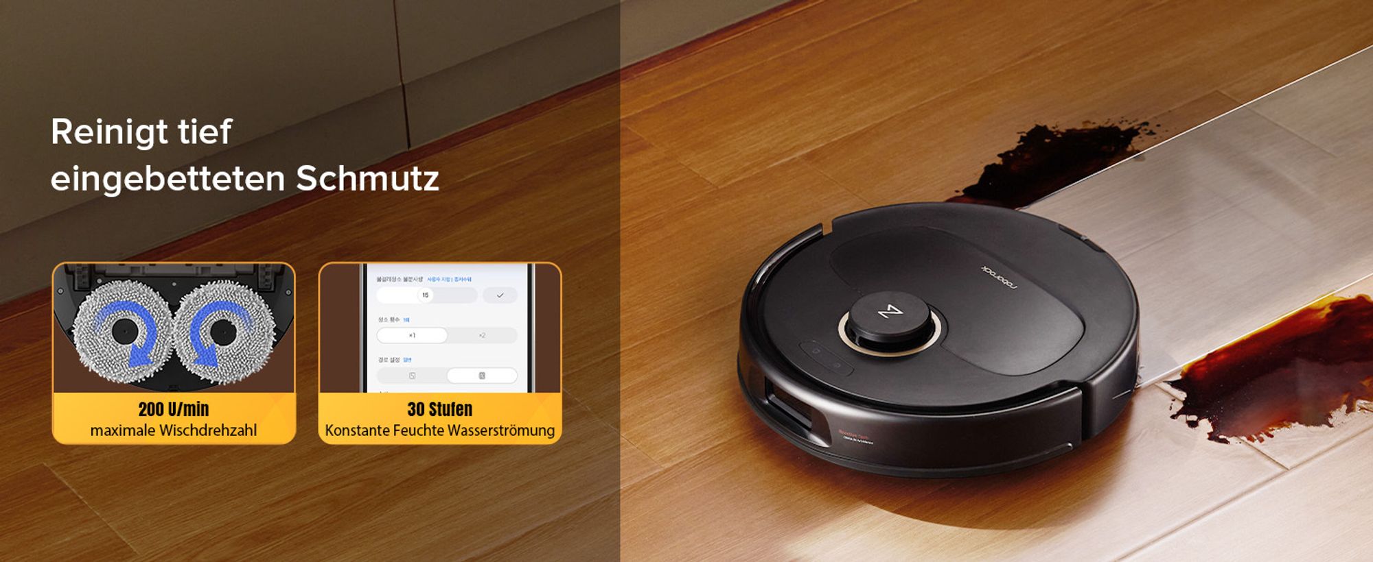Roborock Qrevo S5V Saugroboter mit Wischfunktion, 12.000Pa, Zero-Tangle System, Warmlufttrocknung, Multifunktions-Dockingstation (Schwarz)