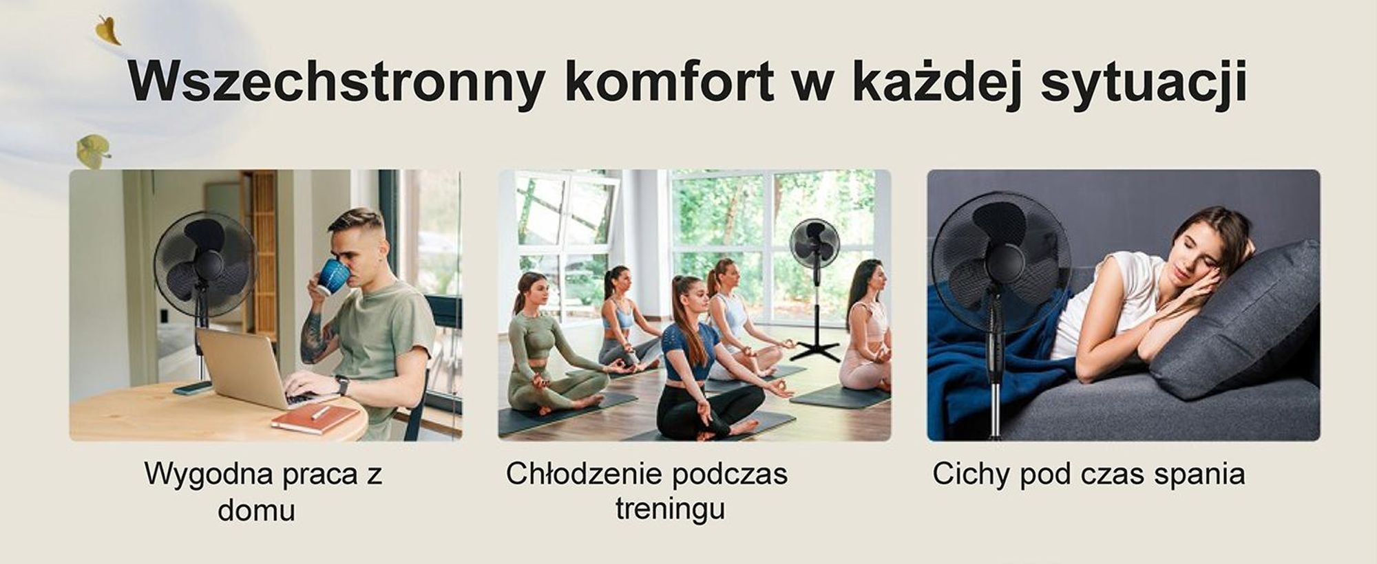 EXTRALINK wentylator stojący 40 cm – 3 prędkości, oscylacja, regulacja kąta, czarny