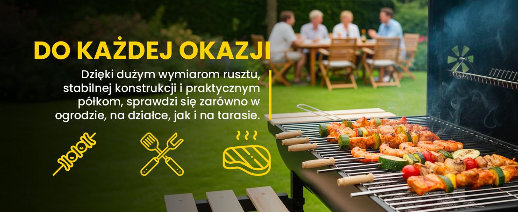 Duży grill węglowy w kształcie beczki na kółkach z pokrywą
