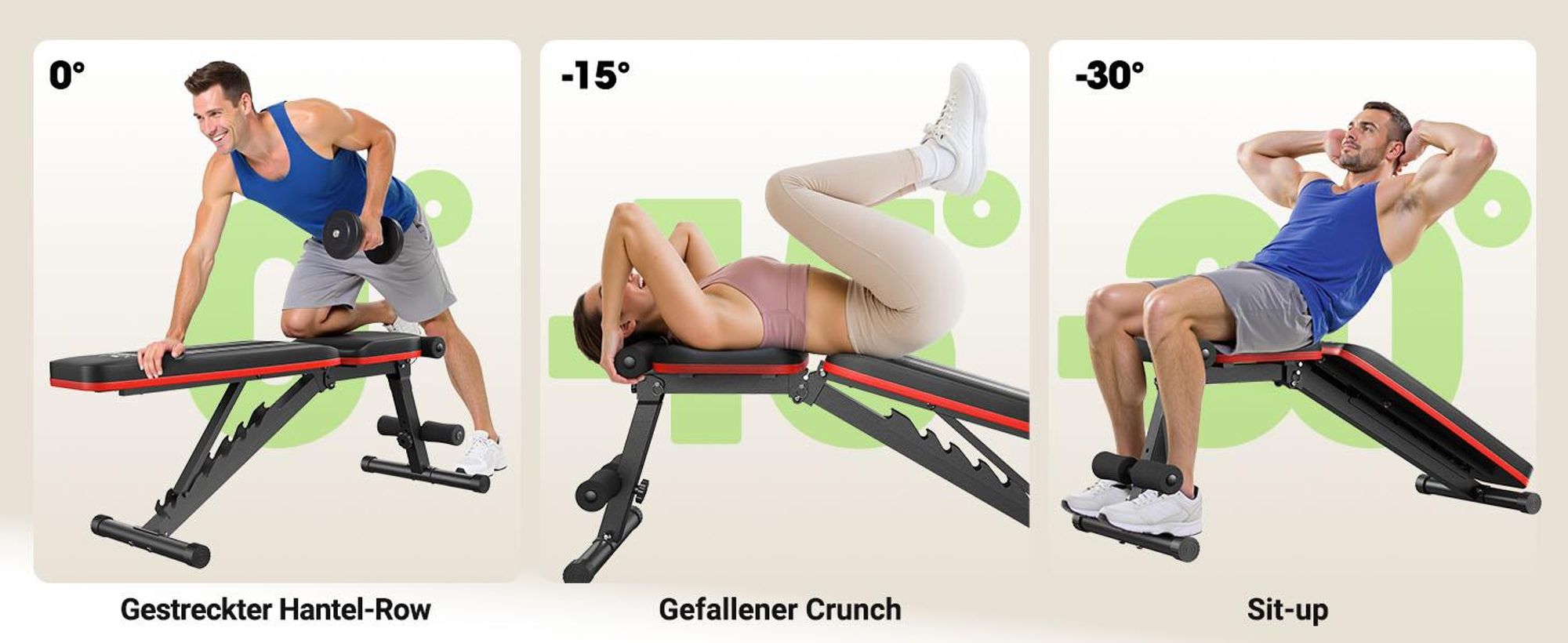 FLYBIRD Multifunktionale Hantelbank, 317 kg maximale Belastbarkeit, inklusive Resistenzbändern, verstellbare Trainingsbank für Ganzkörpertraining zu