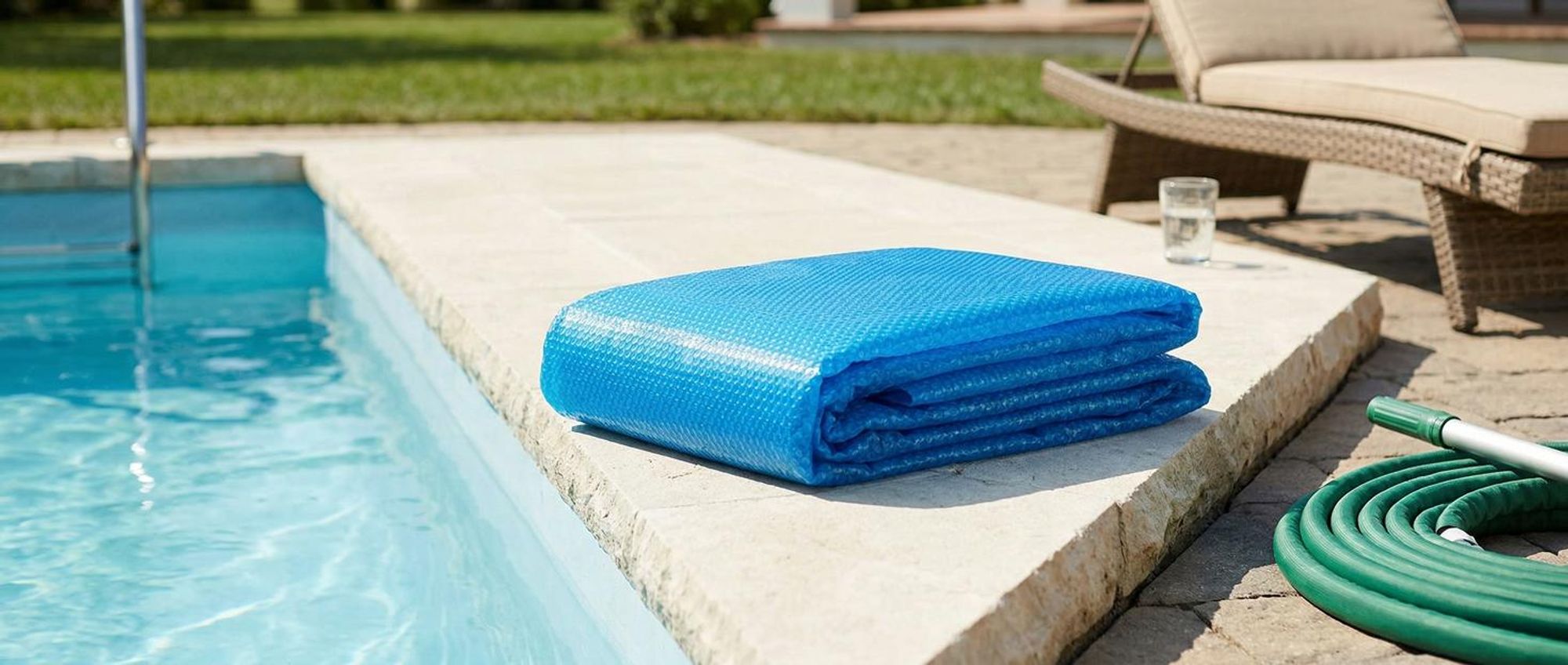 tectake® Pool-Solarfolie rechteckig und selbstschwimmend 500 x 1000 cm