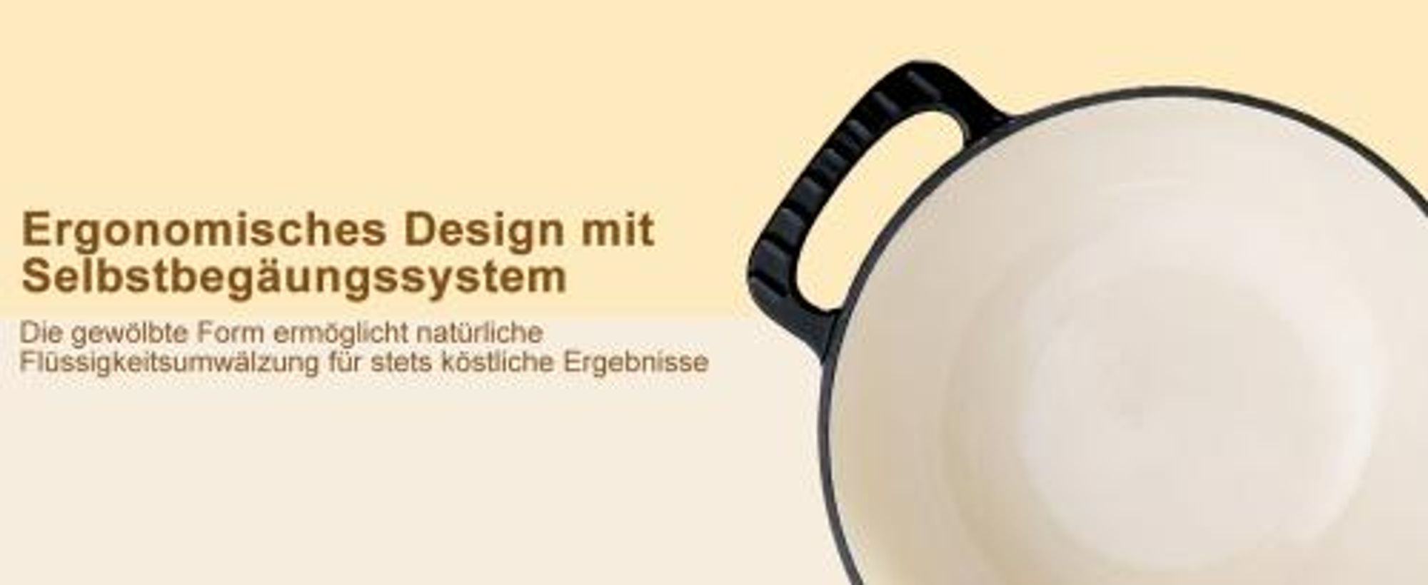 FCH Gusseisen Topf 26cm - 5QT-4.6L Emaille Bräter mit Deckel backofengeeignet - für Küche Backen Schmoren Braten (Schwarz)