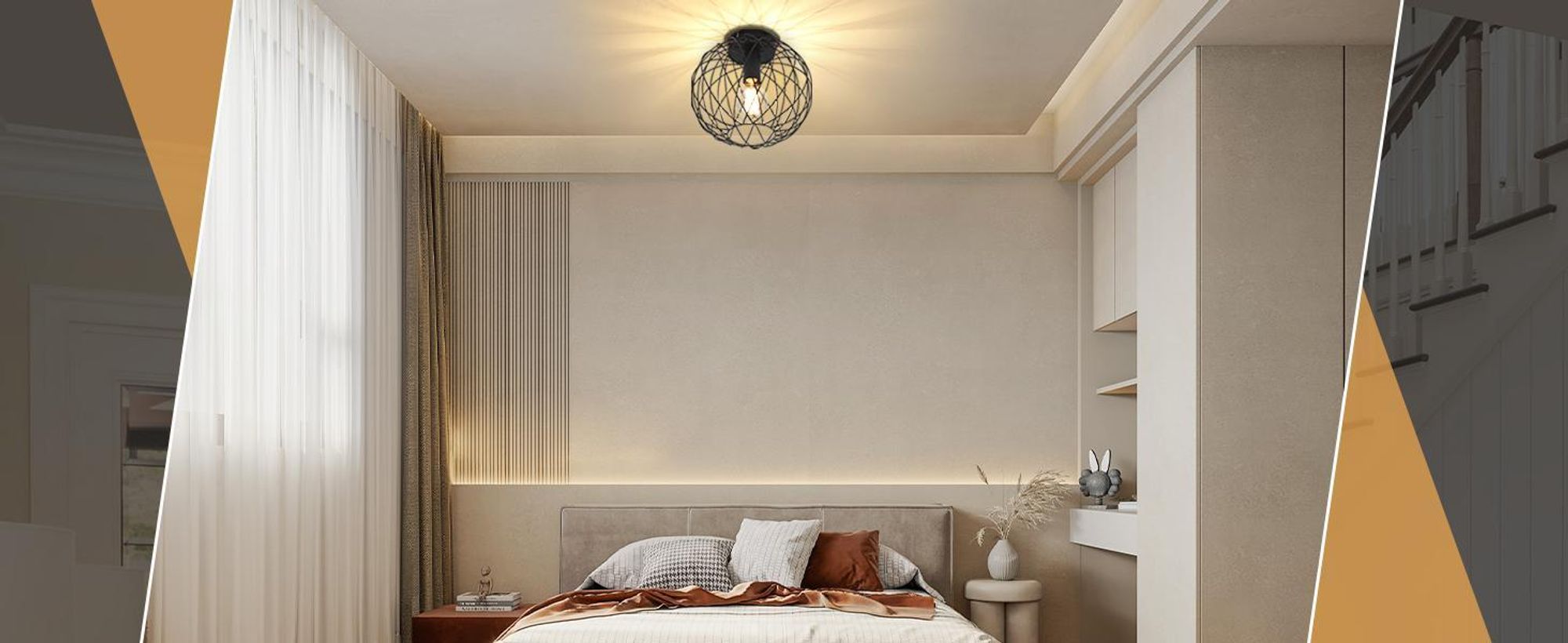 Lampe de plafond ZMH à 1 ampoule, lampe de salle à manger Ø 25 cm, plafonnier de couloir E27, style industriel, cage métallique, grille rétro, pour salon, cuisine, chambre à coucher, noir