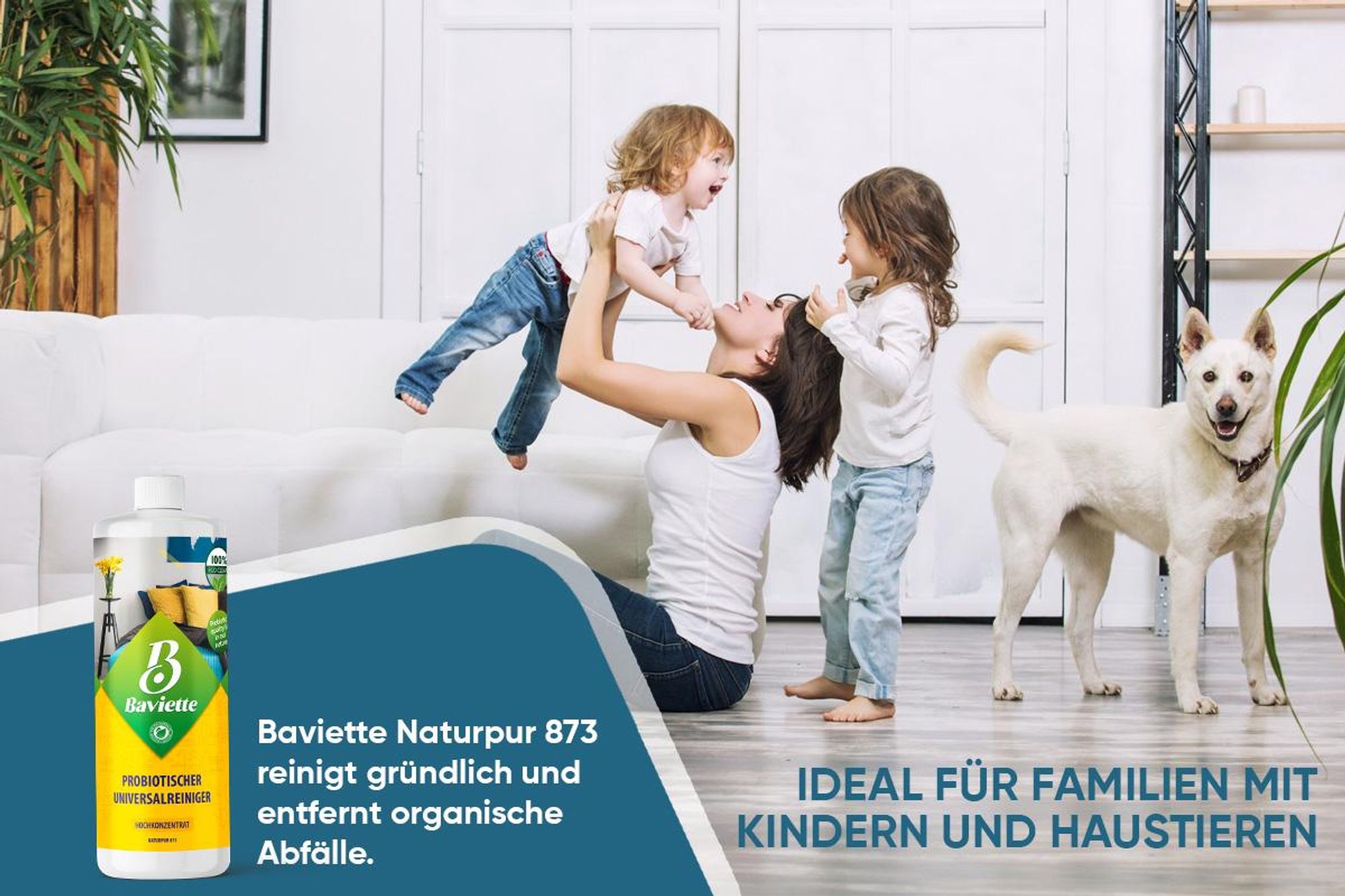 Baviette Universalreiniger Konzentrat 500 ml – ergiebiger Allzweckreiniger mit Mikroorganismen für Haushalt mit Kinder & Haustiere , Auto