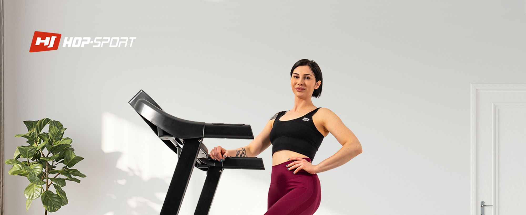 Hop-Sport Laufband HS-1000LB Grau, Laufband klappbar & elektrisch für Zuhause - bis 14 km/h, mit 12 Programmen, 2PS Motor und Bluetooth, bis zu 150 kg