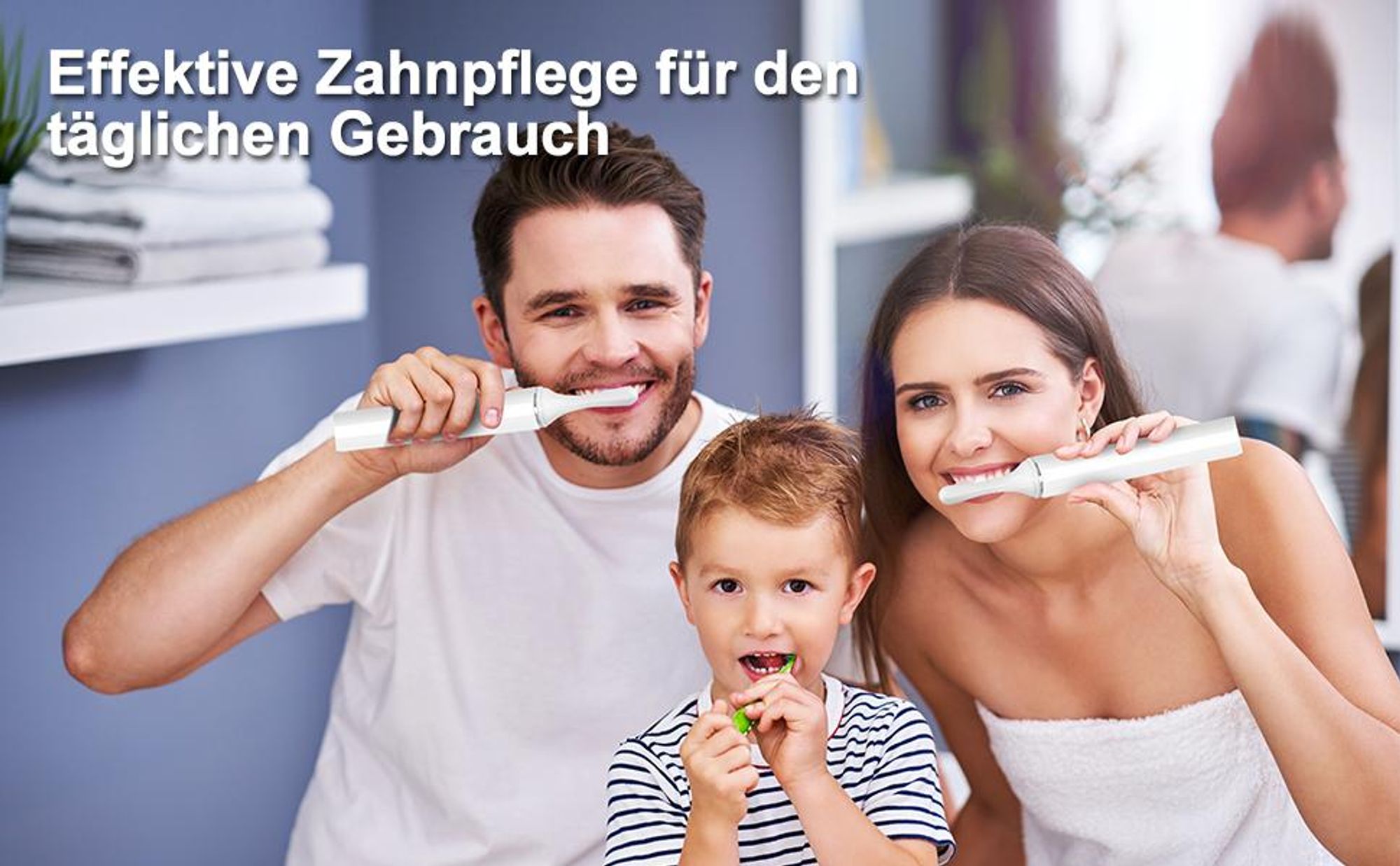 Cool-i® Zahnpolierer Set mit LED & 5 Modi& 6 Köpfen, – Für kosmetische Zahnpflege, sanftes Aufhellen & frischen Atem