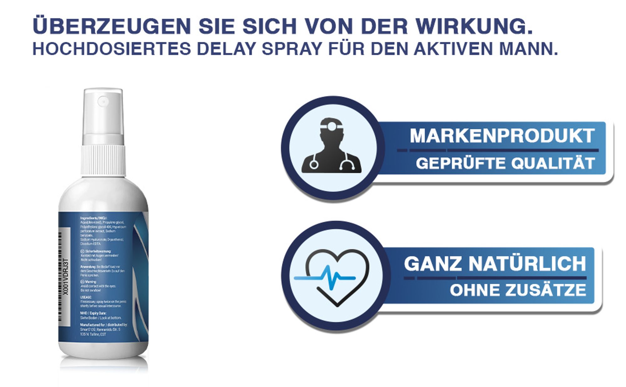 Saint Nutrition® FCK NOW – Delay Spray – for Men – Verzögerungsspray - Sofortwirkung – bessere Leistung – Spaß zu zweit – länger durchhalten Mann