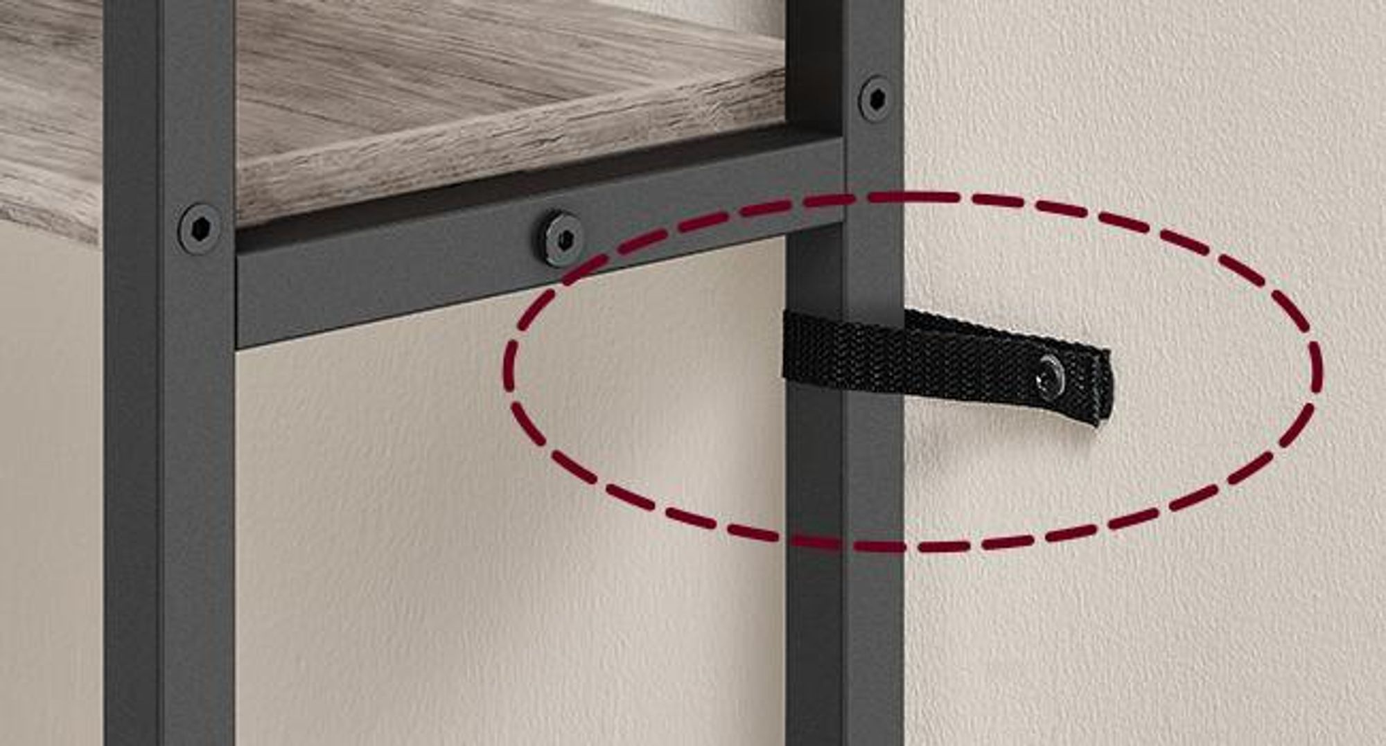 VASAGLE Konsolentisch, schmaler Sofatisch mit 2 Ablagen, 20 x 100 x 80 cm