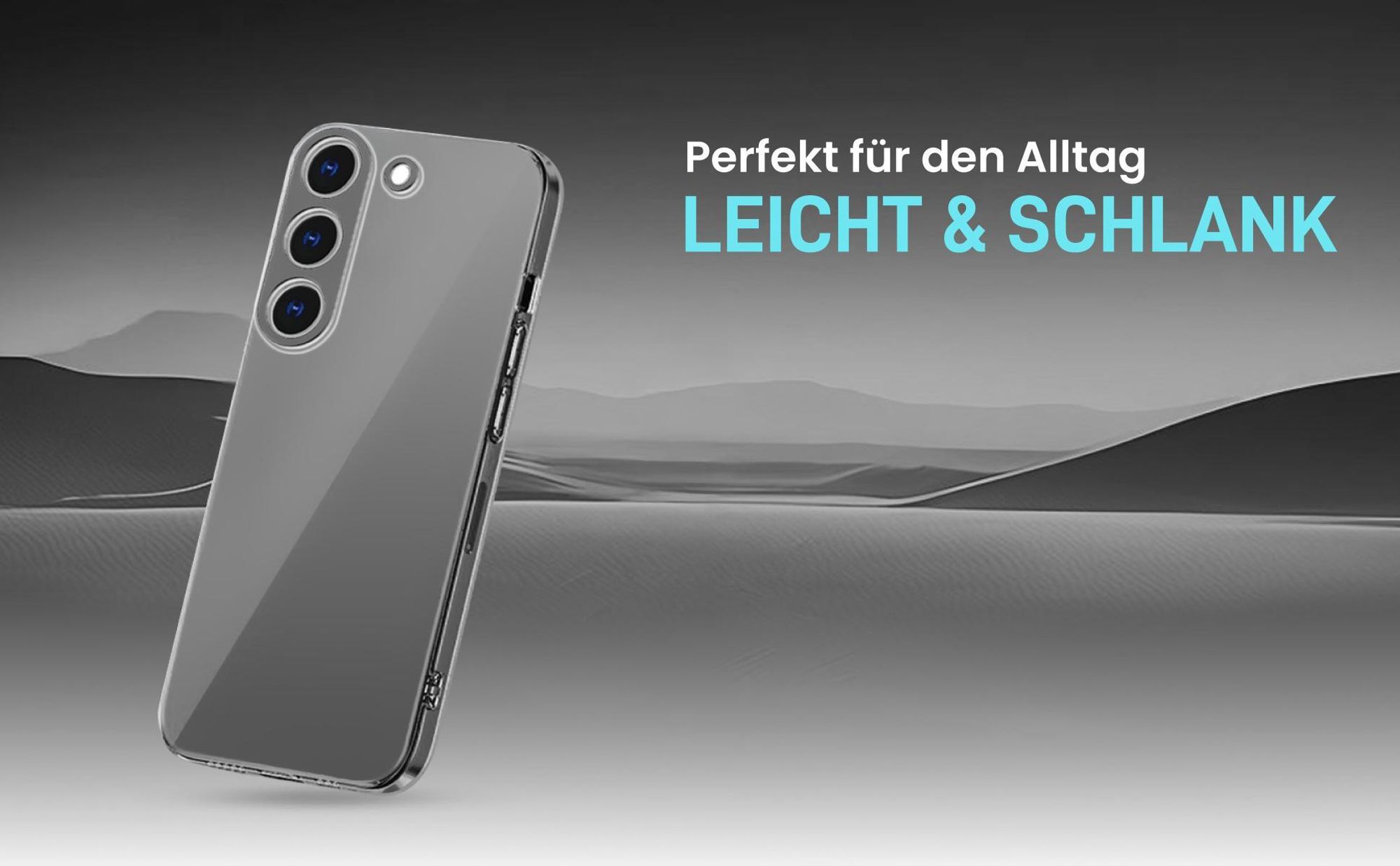Hochtransparente Hülle für einen schlichten Look kompatibel mit Samsung Galaxy S23