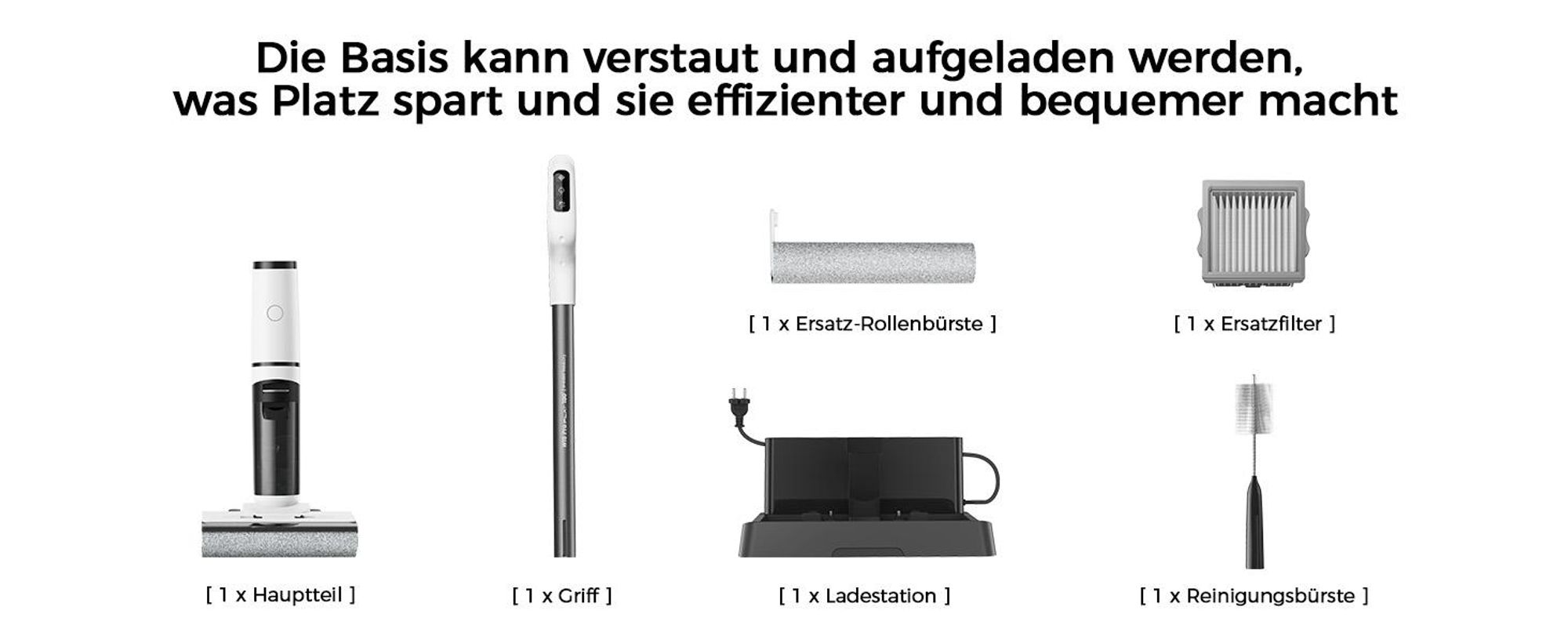 Nass-Trocken-Akkusauger 2026 Nass Trockensauger,180° Lay-Flat- Redkey W15 PRO - 65°C Flashdry,45 Min Laufzeit, 3-seitige Reinigung, 22 kPa Saugeleistu
