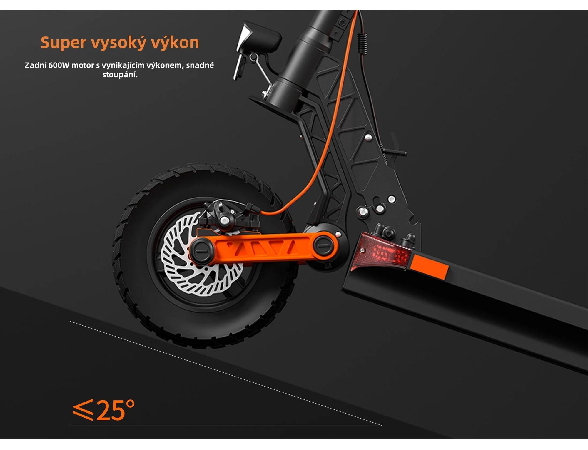 JOYOR S8 Skládací Elektrická koloběžka - 600W Motor 48V26AH Baterie 10 Palcové Pneumatiky Mechanické Disk Brzdy - Černá