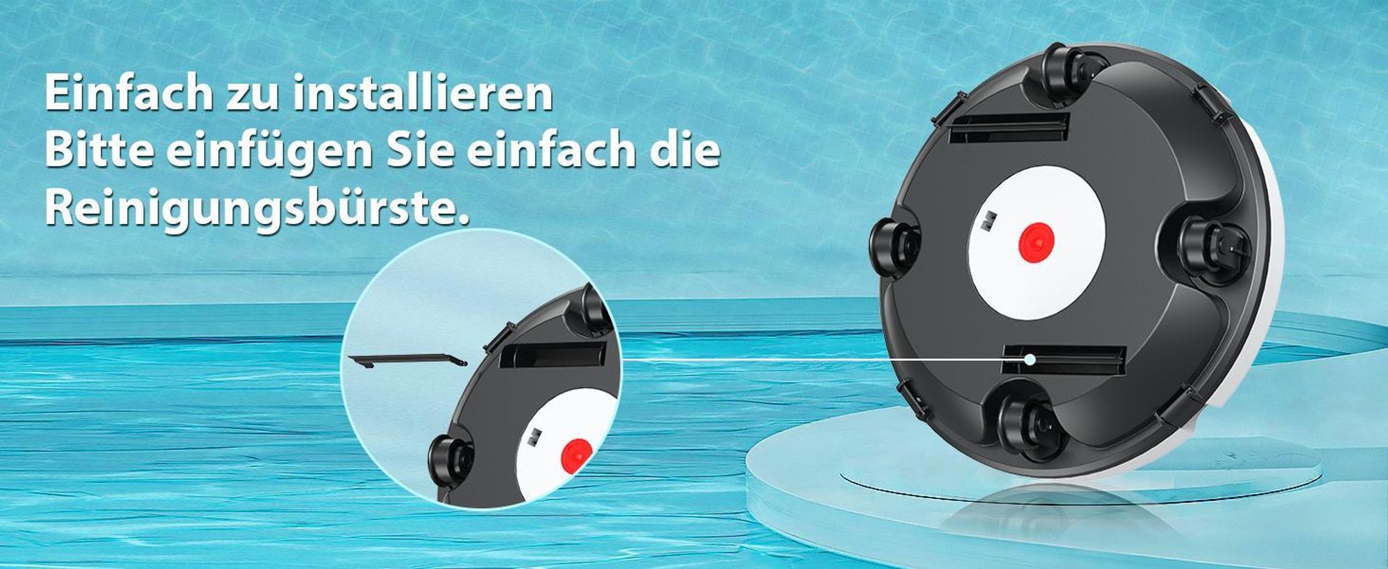 Redkey S100 Kabelloser Poolsauger für Bodenpool, automatischer Poolsauger hält 130 Minuten mit starker Saugkraft, 180μm für oberirdischen/flachen Pool