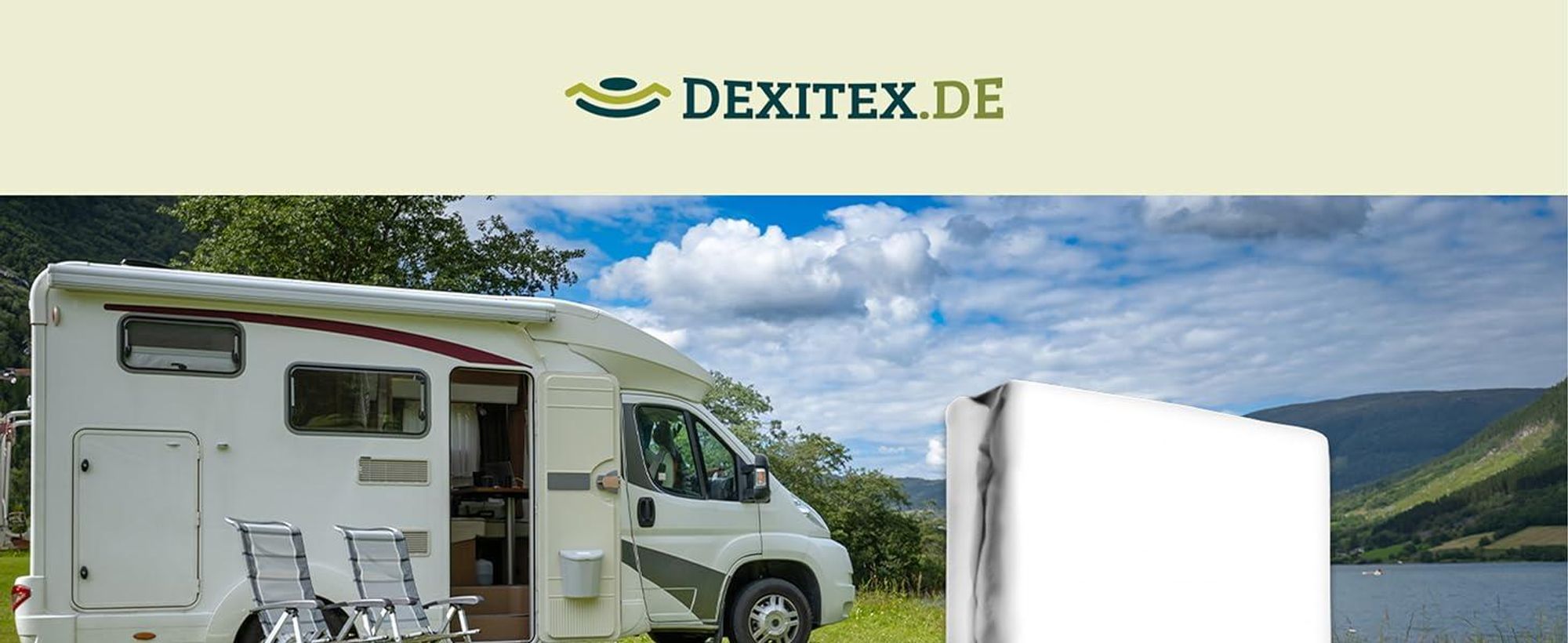 Dexitex weißer Molton Matratzenschoner Baumwolle für französisches Bett mit linker Ecke im Wohnwagen